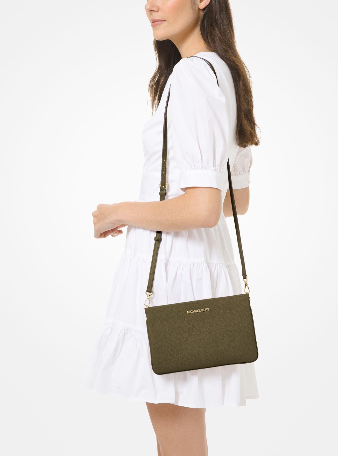 michael kors jet set pebbled leather tote