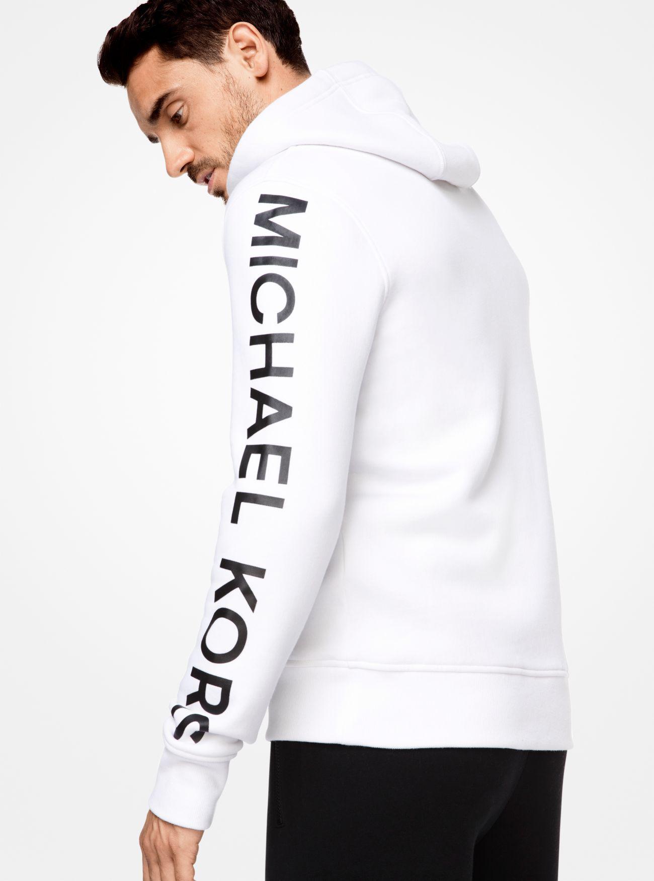 Michael Kors Logo Cotton Blend Zip-Up Hoodie
