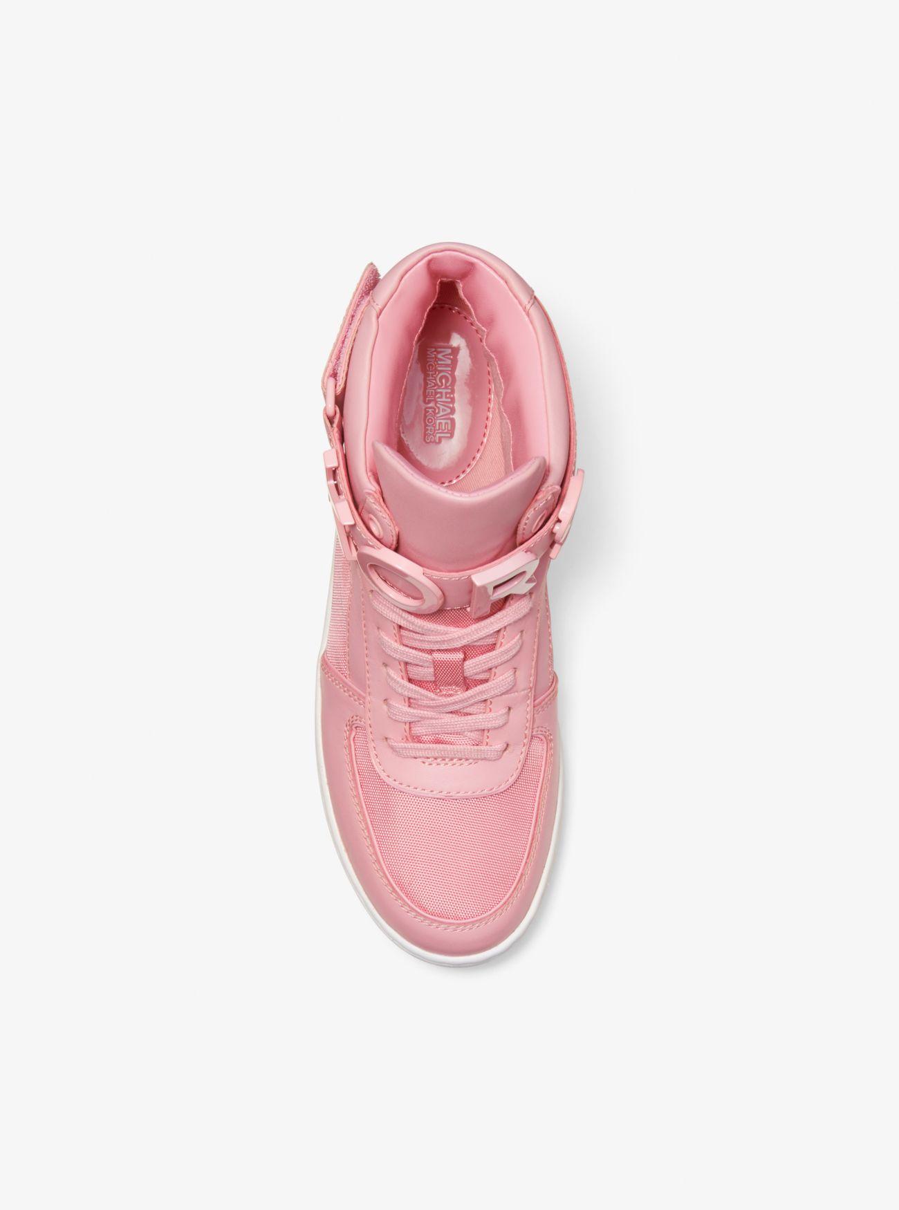 Michael Kors Cortlandt Embellished Leather High-top Sneaker in Pink | Lyst