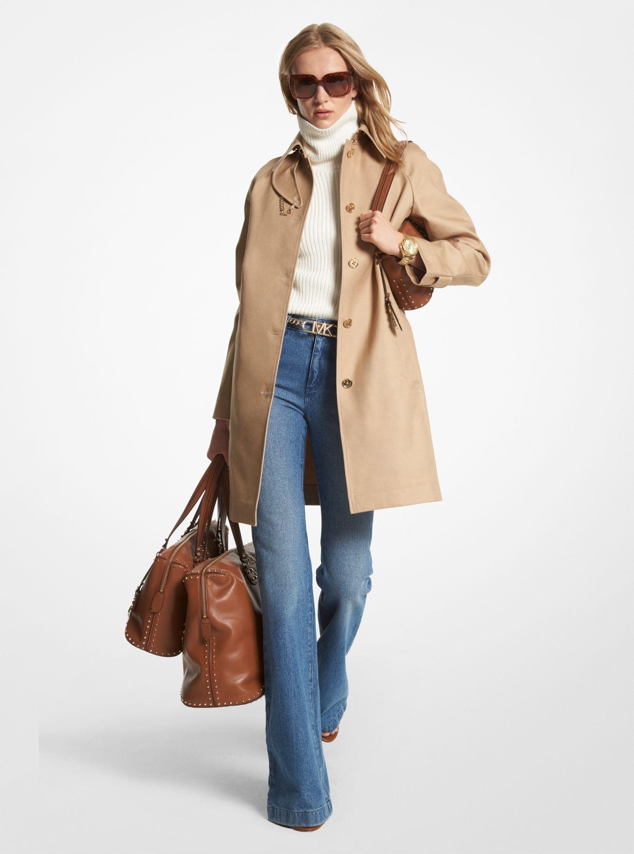 MICHAEL Michael Kors Cotton Belted Trench Coat in White Lyst UK