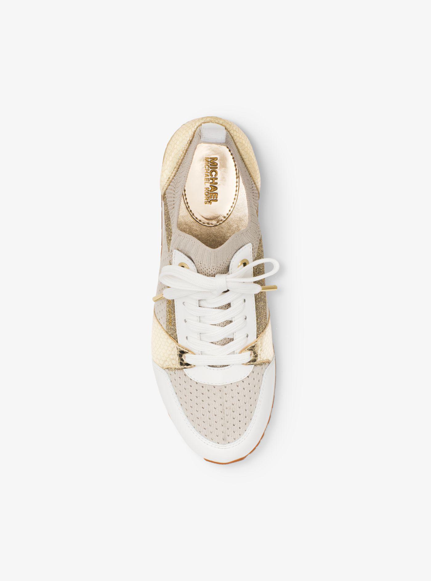 billie metallic knit trainer