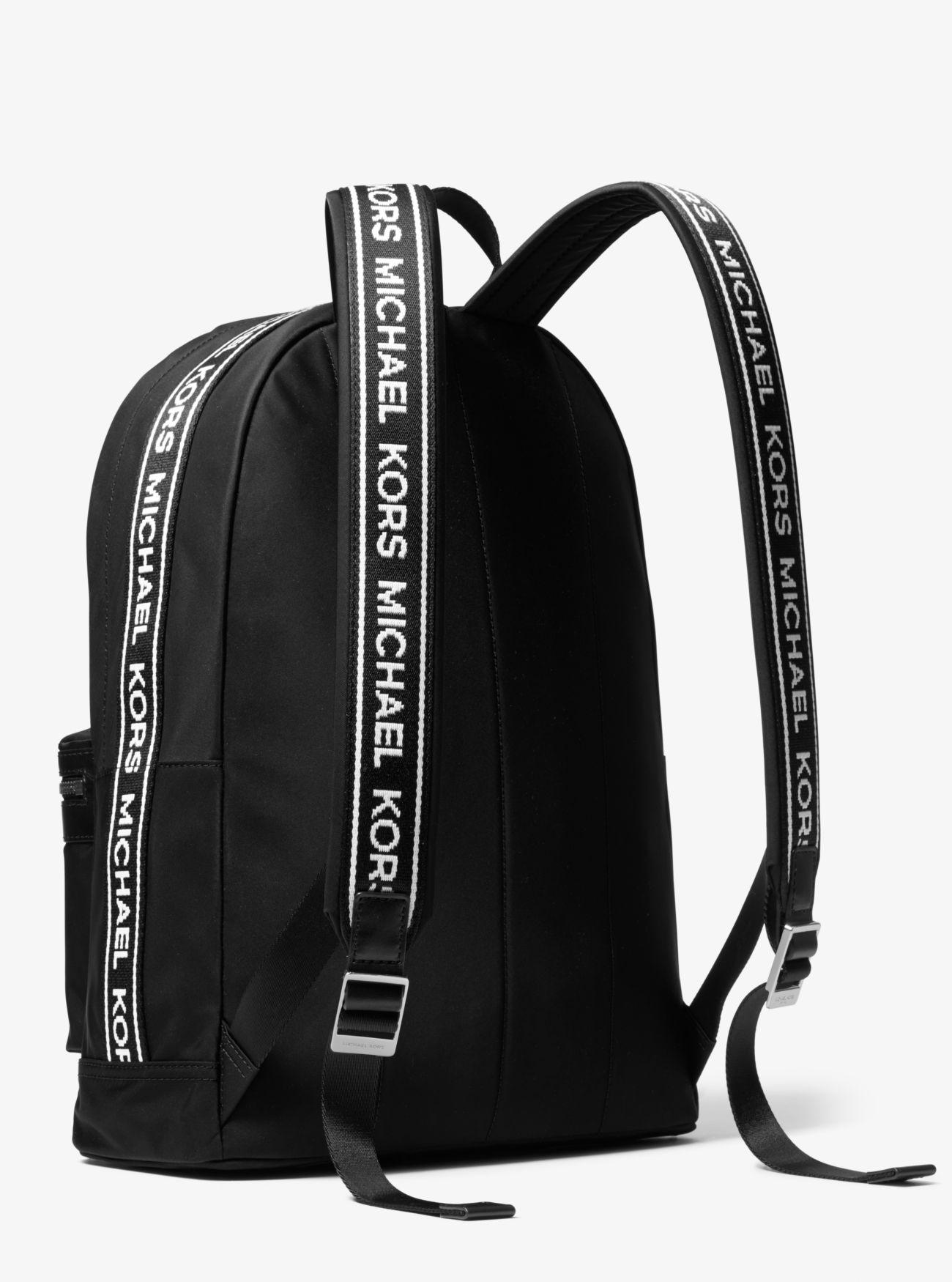 Michael Kors Synthetic Kent Logo Tape Nylon Backpack in Black for 