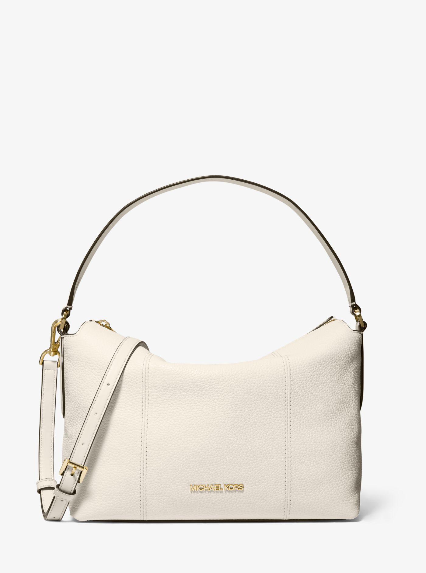 michael kors brooke medium pebbled leather shoulder bag