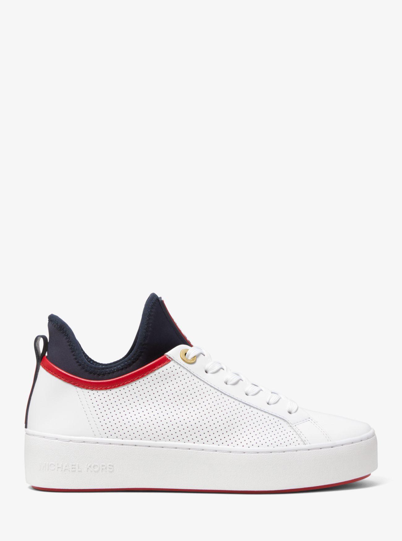 ace perforated leather and scuba sneaker