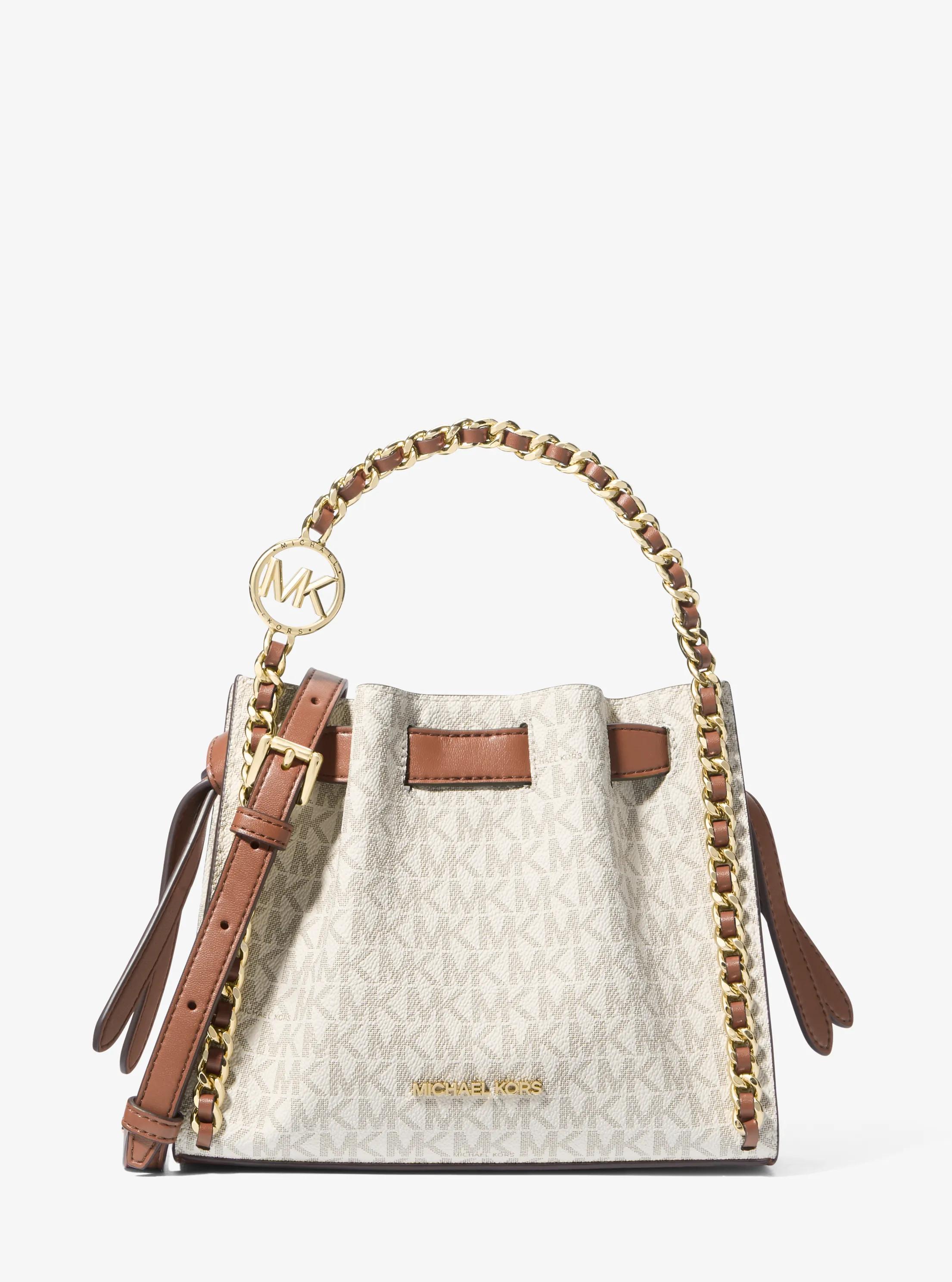 Michael Kors Mina Small Signature Logo Chain Crossbody Bag in