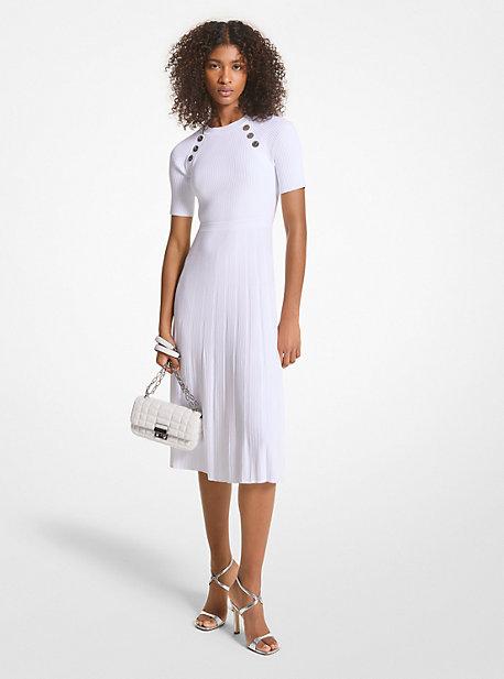 ribbed stretch knit midi dress Ida stretch rib knit midi dress