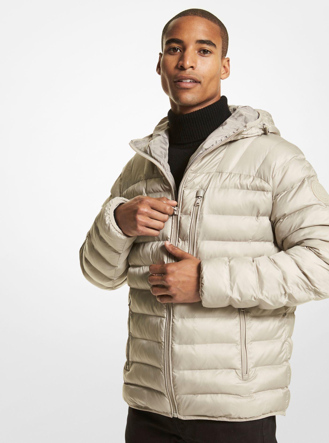 Michael Kors Rialto Quilted Nylon Puffer Jacket in Natural for Men | Lyst