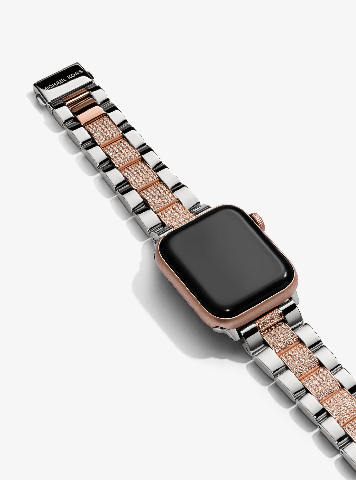 Michael Kors Pavé Two-tone Strap For Apple Watch® - Save 25% | Lyst