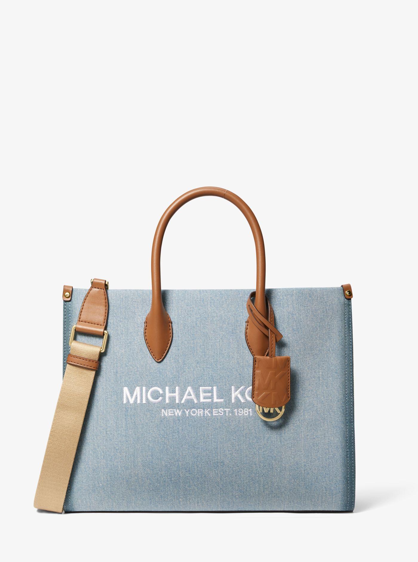 Michael Kors Mirella Medium Denim Tote Bag in Blue Lyst - Main Image