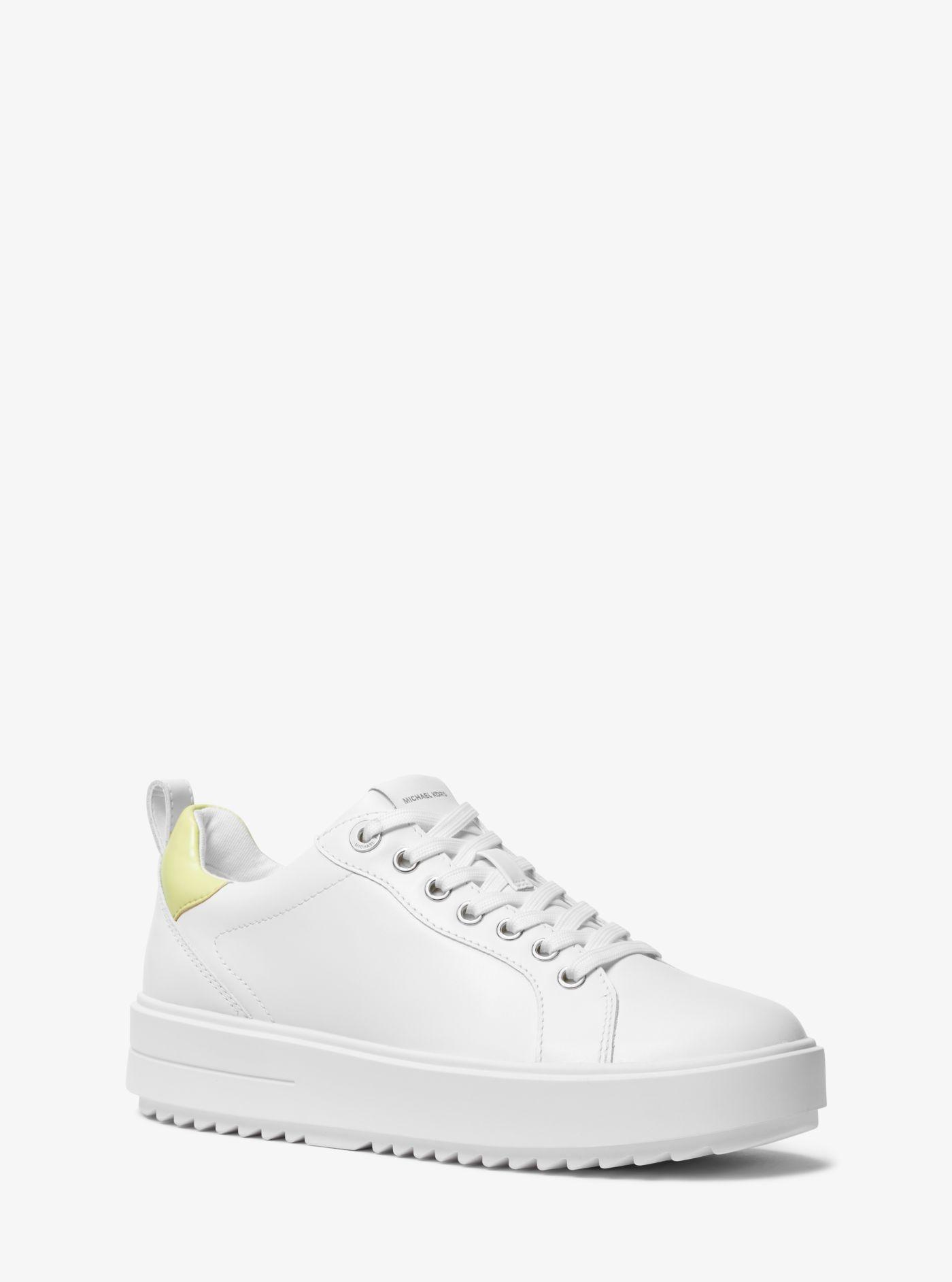 Michael Kors Emmett Leather Sneaker in White | Lyst
