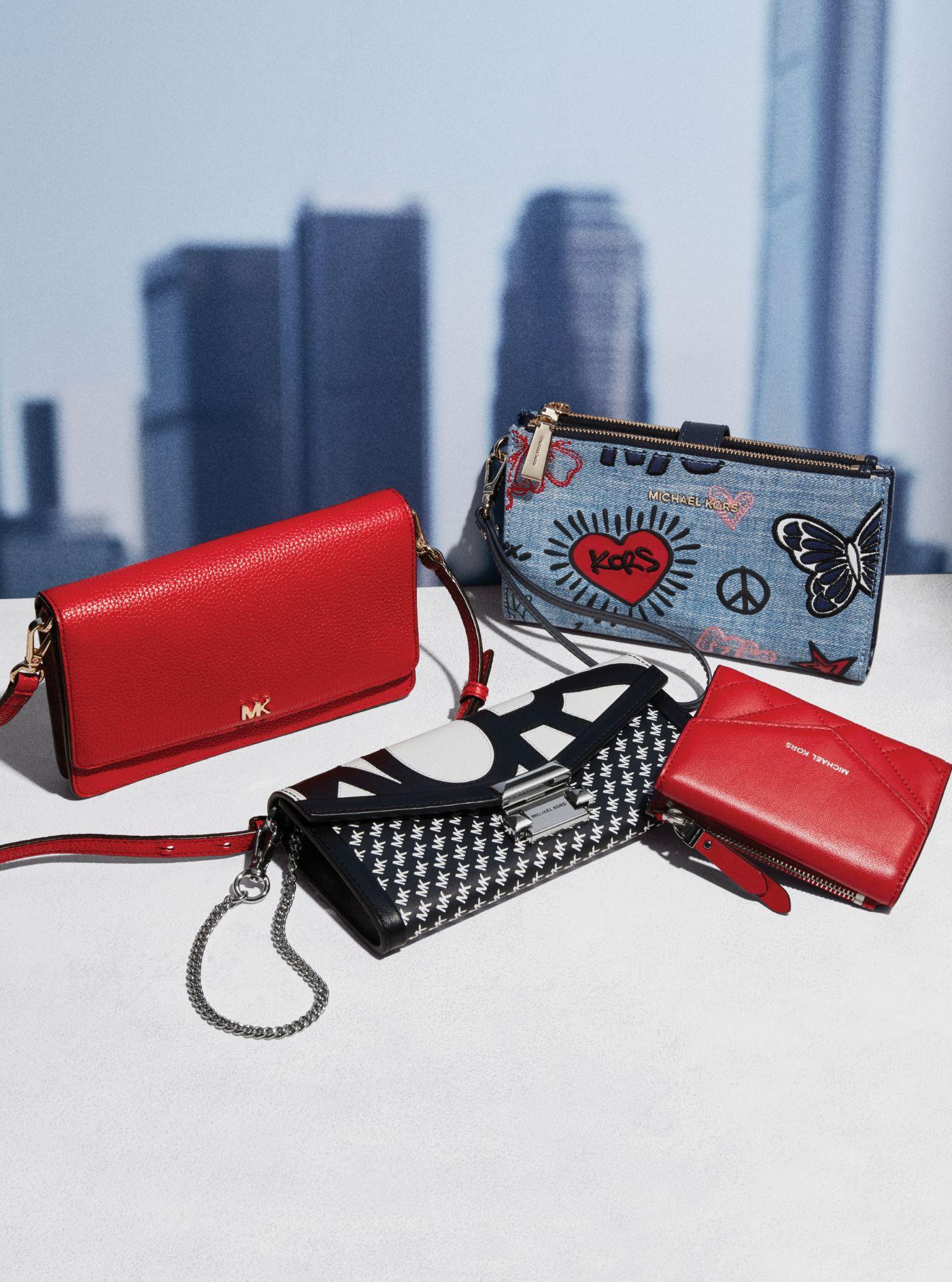 michael kors denim blue wallet