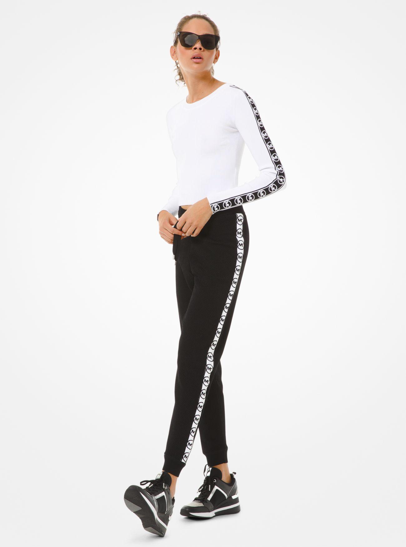 black mesh joggers