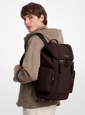 Michael Kors Mk Hudson Pebbled Leather Backpack in Brown for  display picture 3