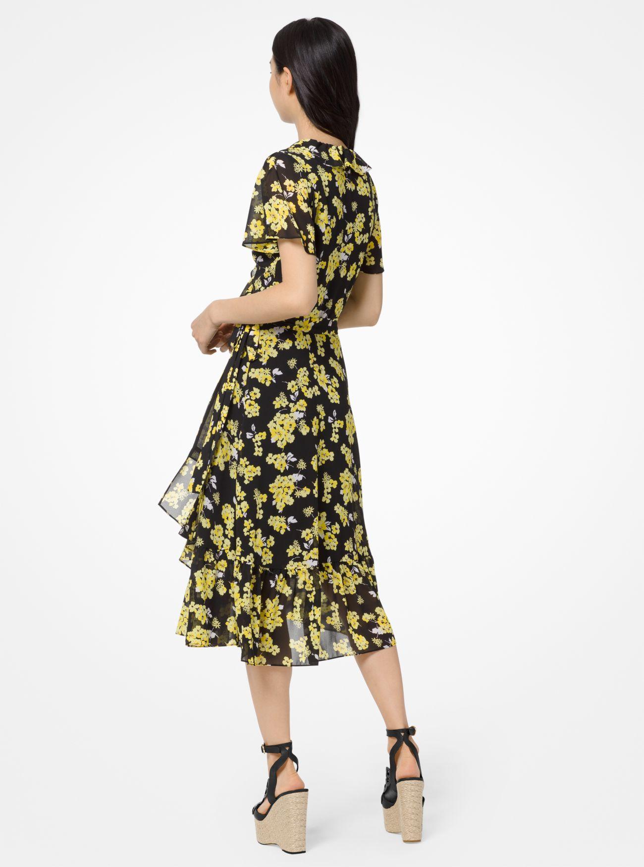 michael kors black floral dress