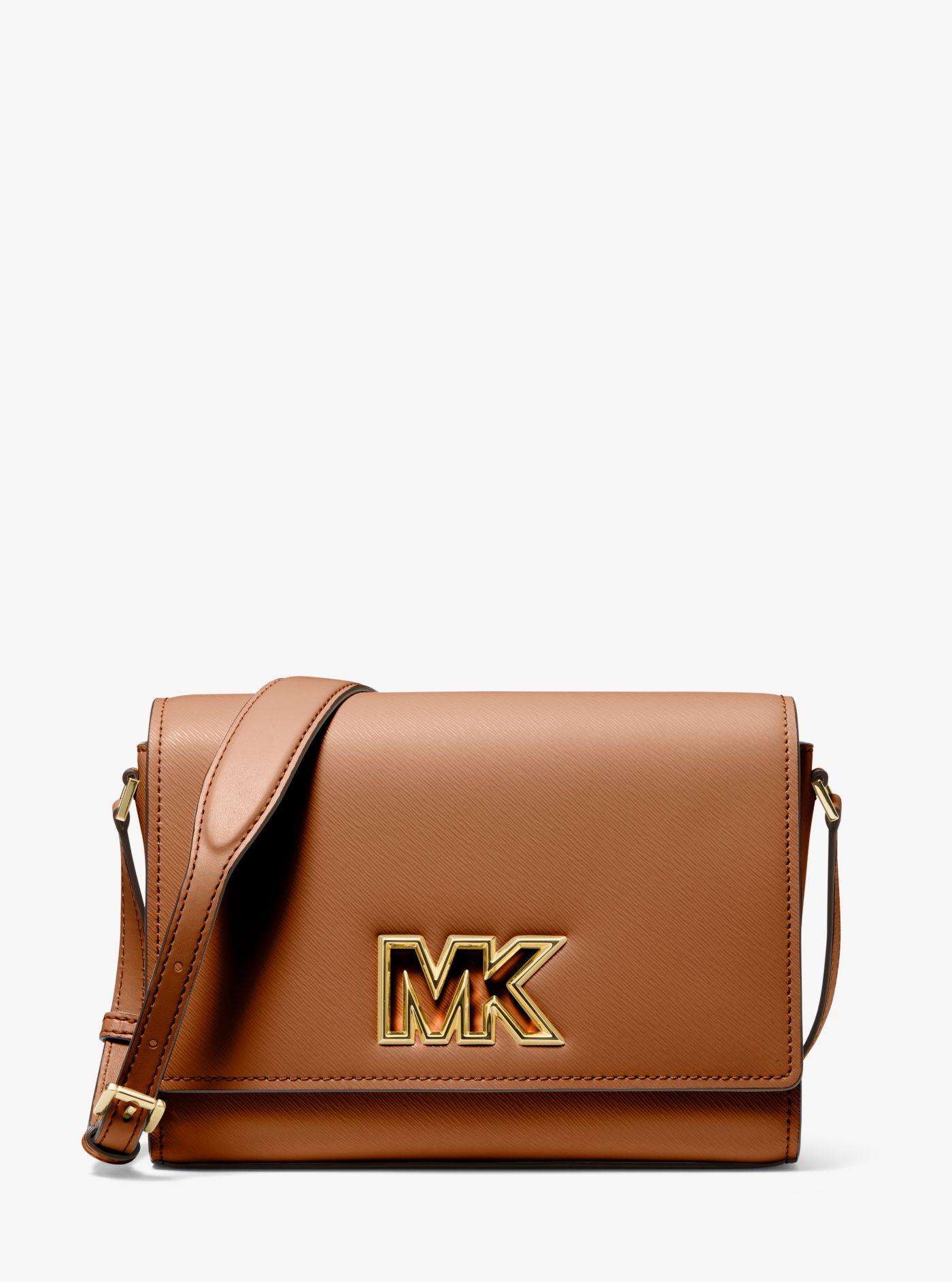 Michael Kors Mimi Medium Leather Messenger Bag | Lyst