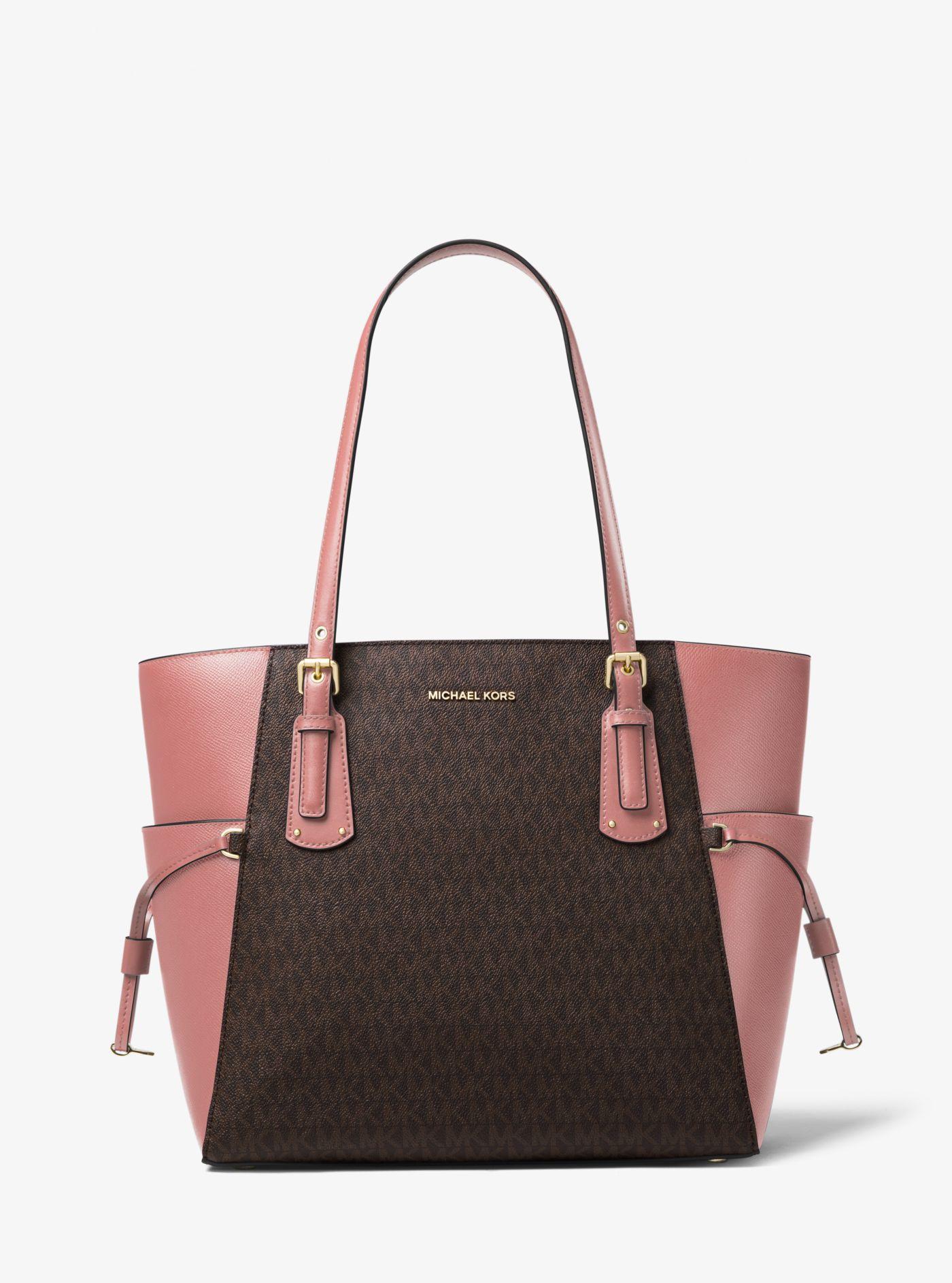 michael michael kors voyager small logo tote bag