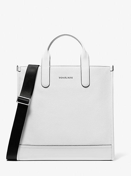 Michael Kors Mk Hudson Pebbled Leather Tote Bag in Grey for Men Lyst UK