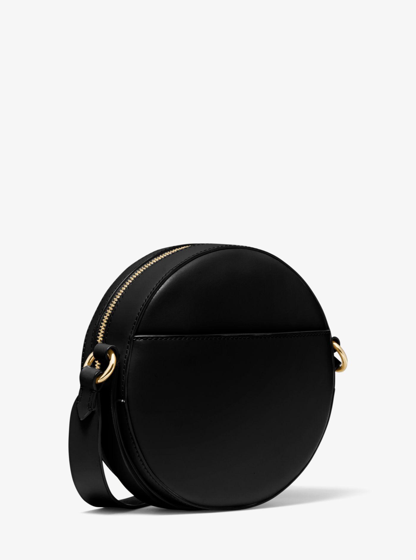 michael kors delancey medium studded leather canteen crossbody bag