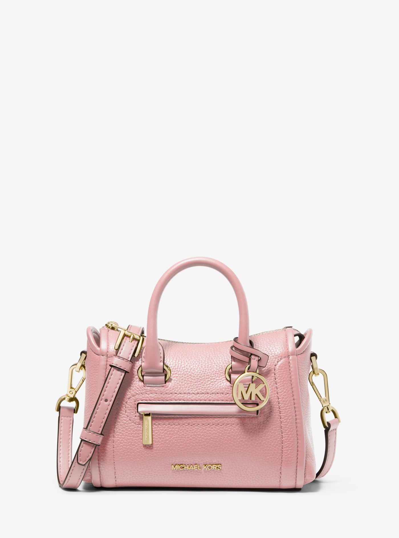 carine small pebbled leather satchel