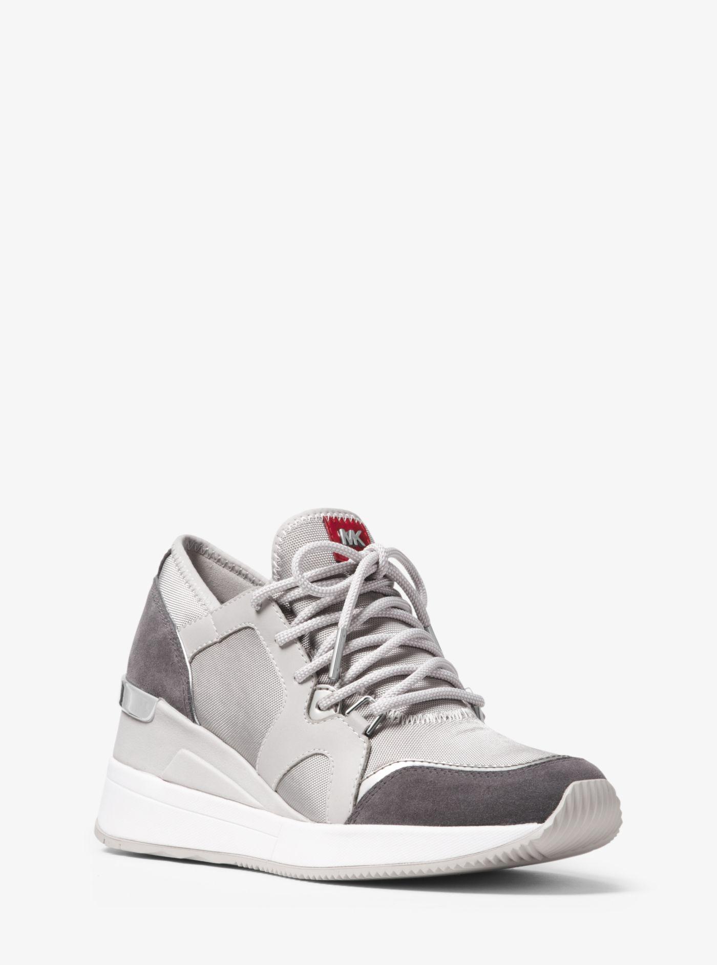 liv canvas and leather trainer