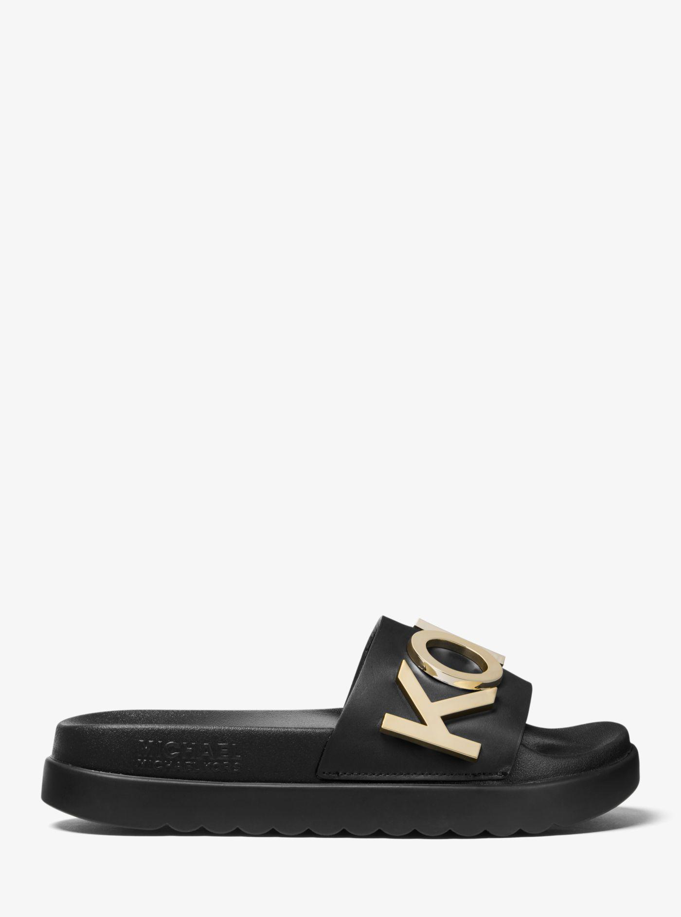 michael kors cortlandt embellished leather slide