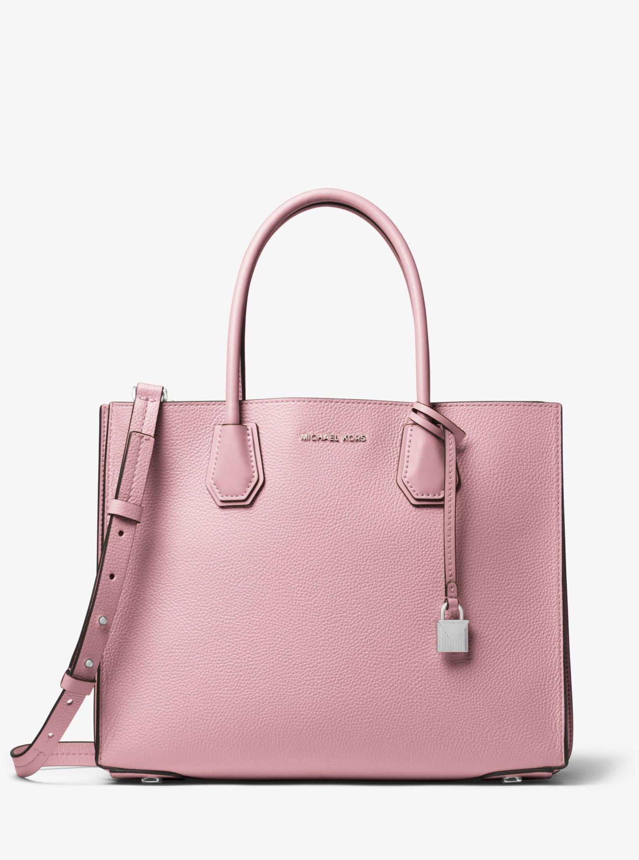 MICHAEL Michael Kors Mercer Large Pebbled Leather Accordion Tote Bag in