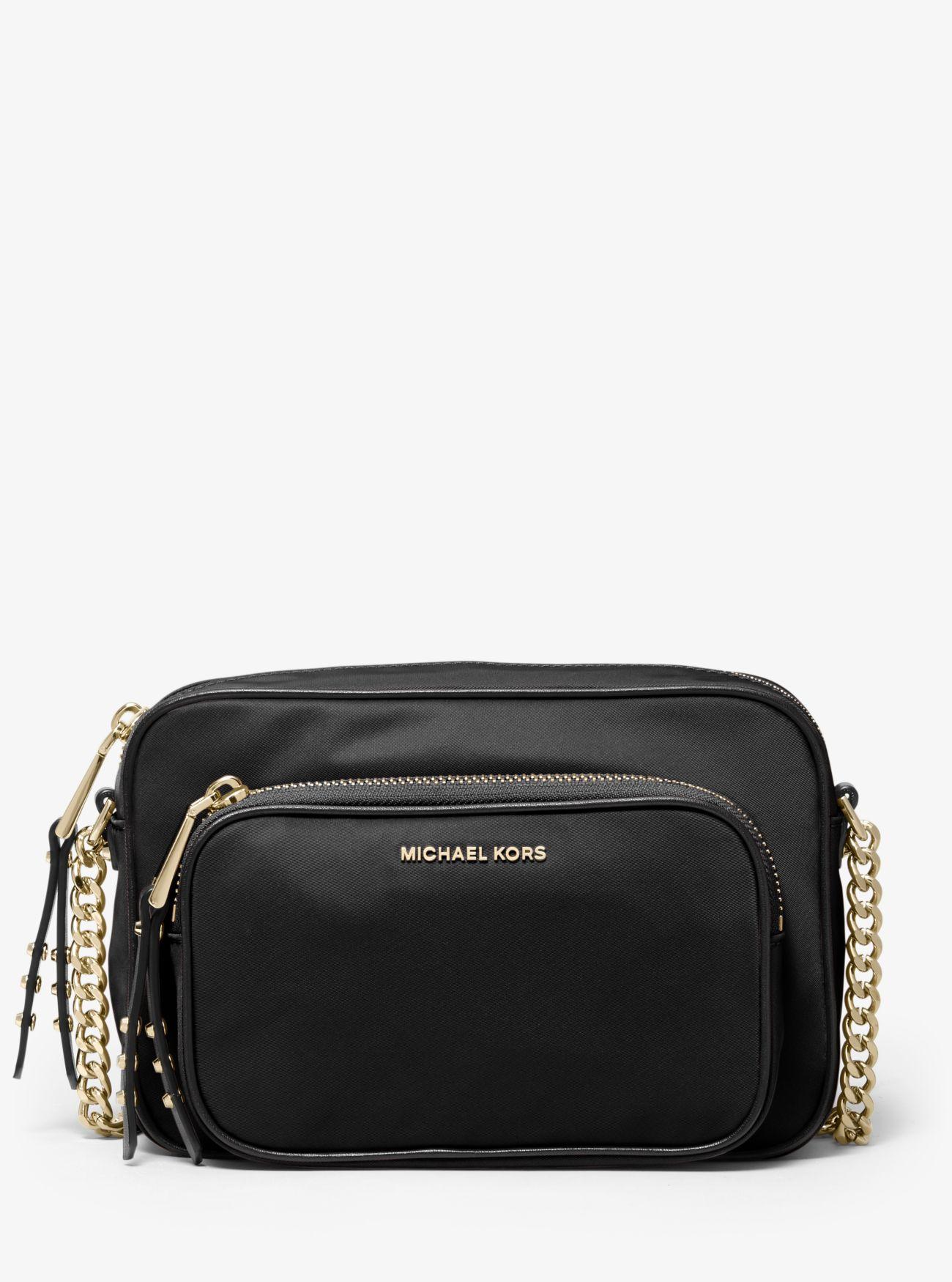 michael kors black camera bag