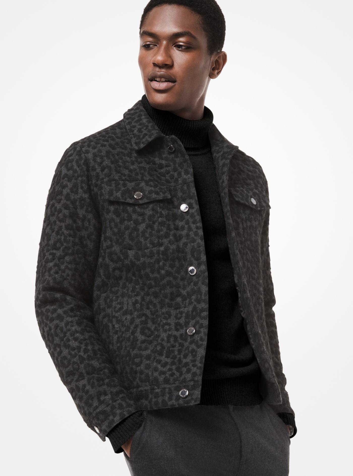 Michael Kors Leopard Wool Trucker 
