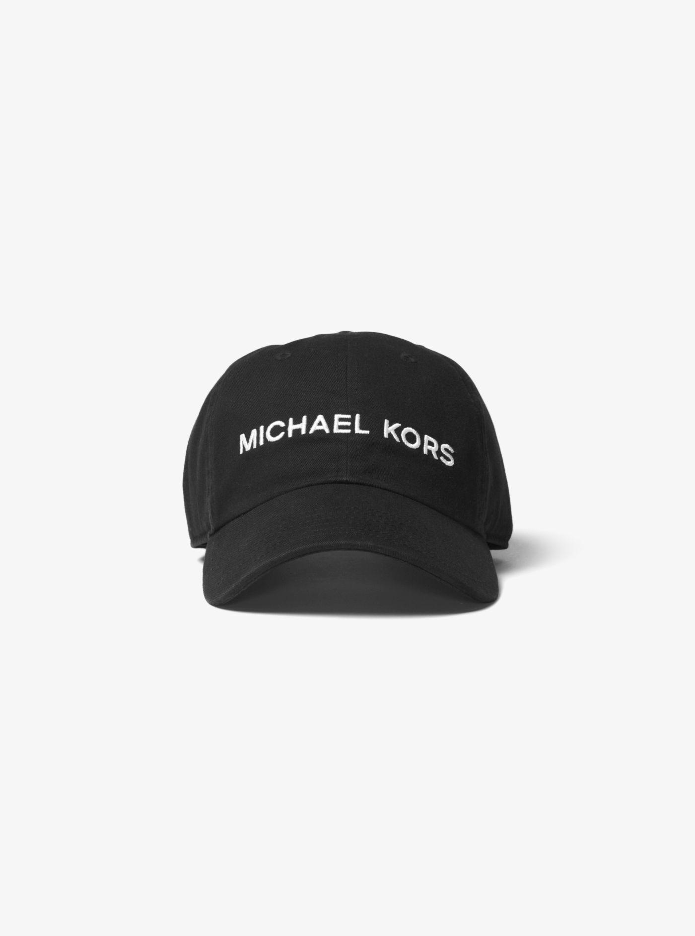 Michael Kors Cotton Mens Plain Black Adjustable Baseball Cap for Men - Lyst
