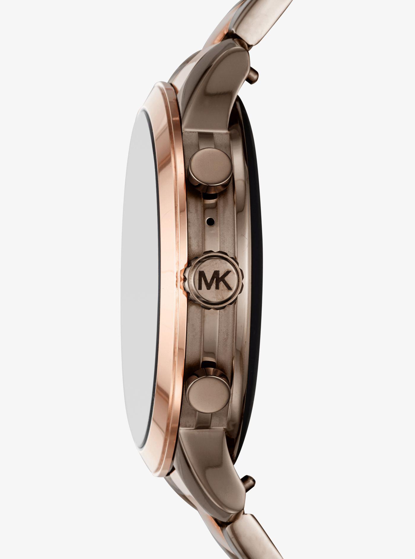 michael kors runway two tone smartwatch