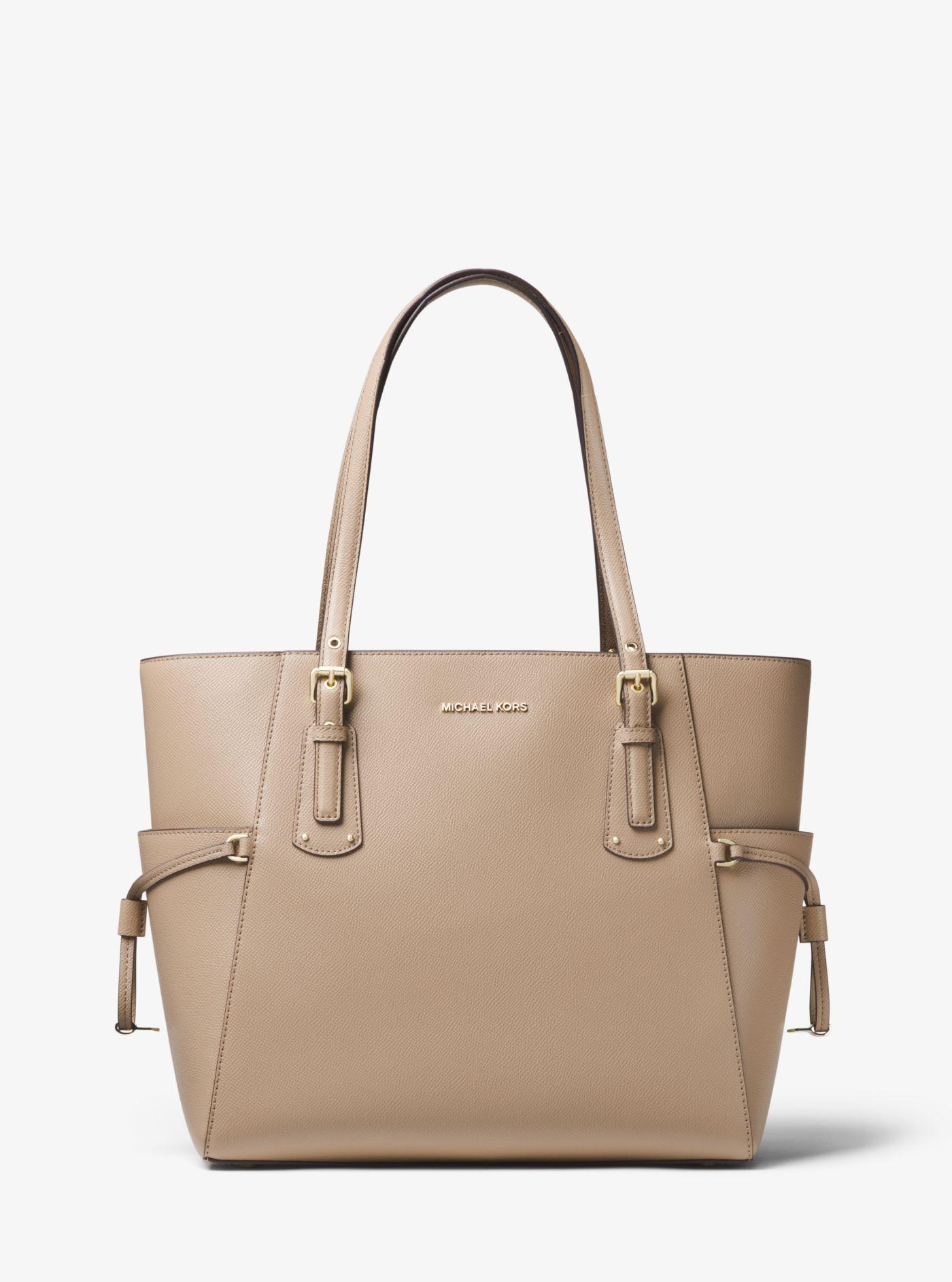 michael kors voyager small crossgrain leather tote bag
