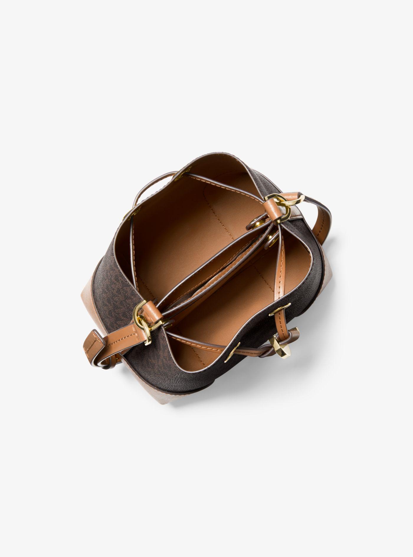 Michael Kors Mercer Gallery Extra small Logo Crossbody Bag in Brown Lyst