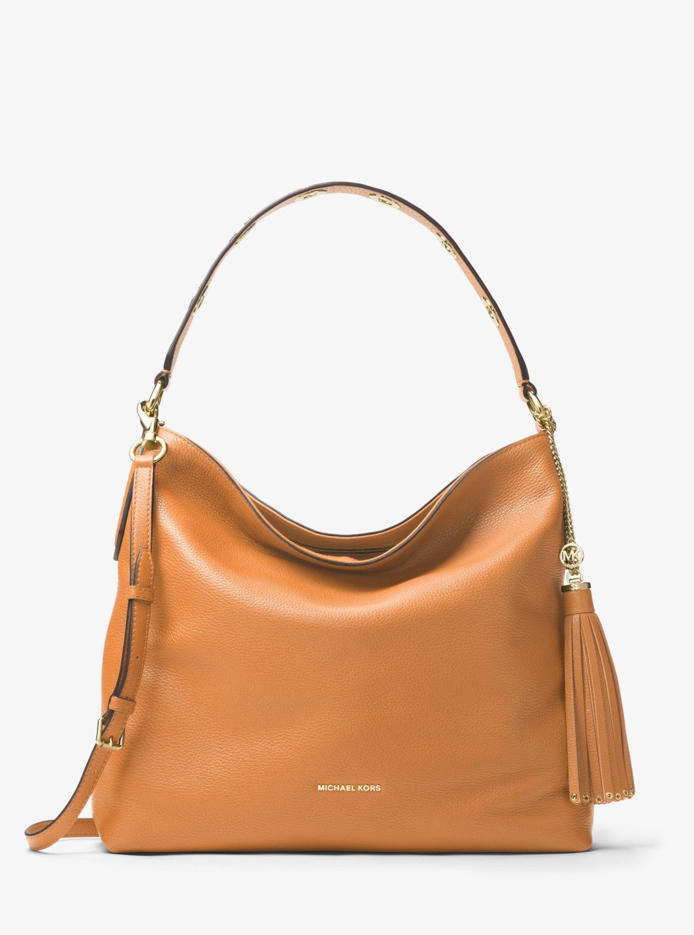 Michael Kors Brooklyn Large Leather Shoulder Bag - Lyst