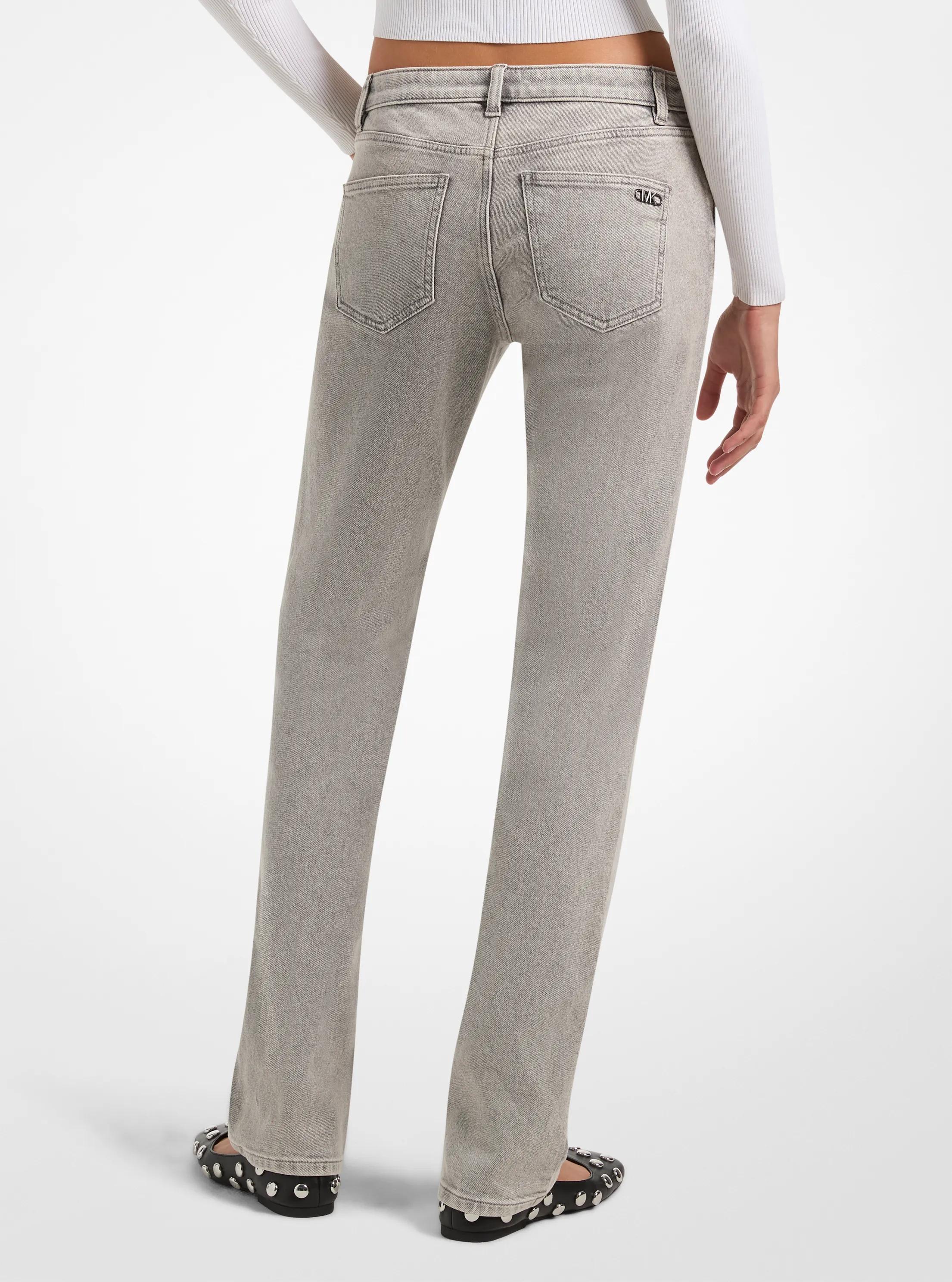 Michael Kors Mk Stretch Denim Cigarette Jeans in Gray