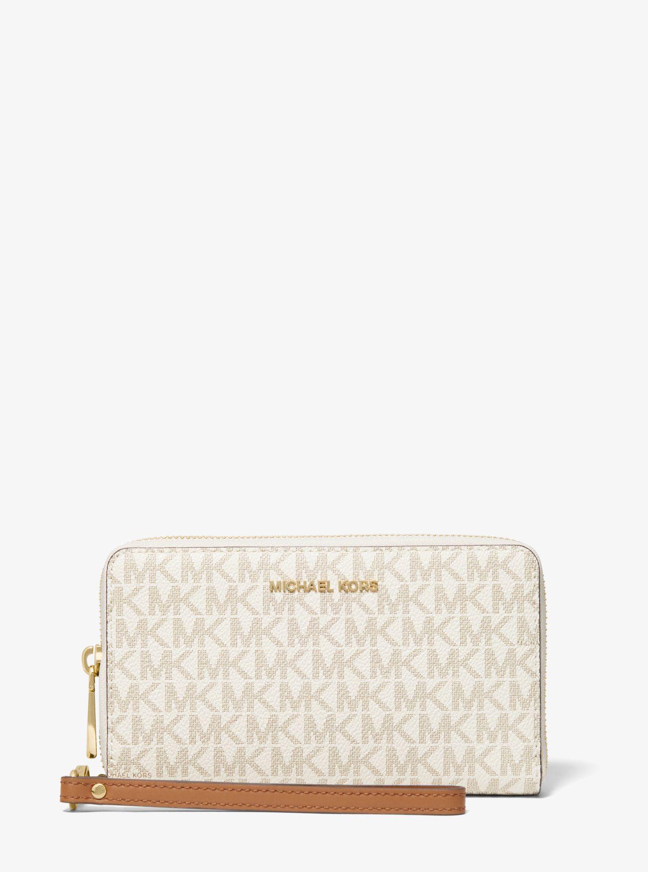 Michael kors large 2024 leather smartphone wristlet