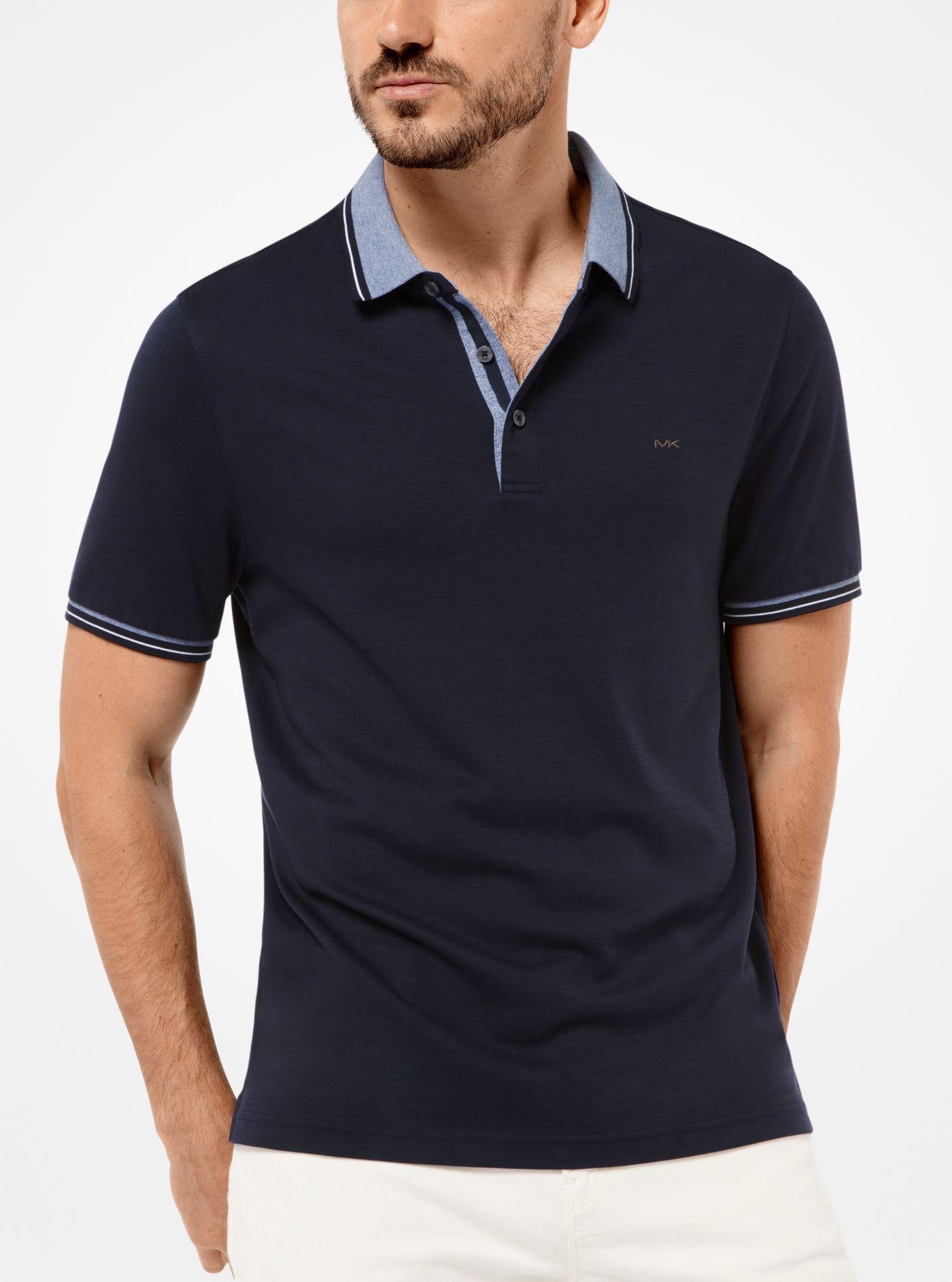 liquid cotton polo shirt