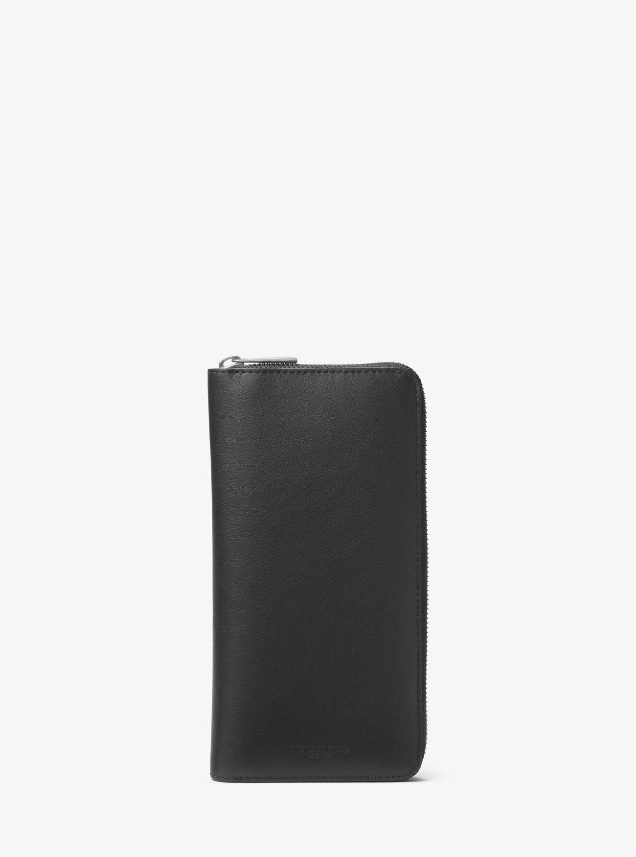 Michael Kors Henry Large Leather Ziparound Wallet in Black for Men