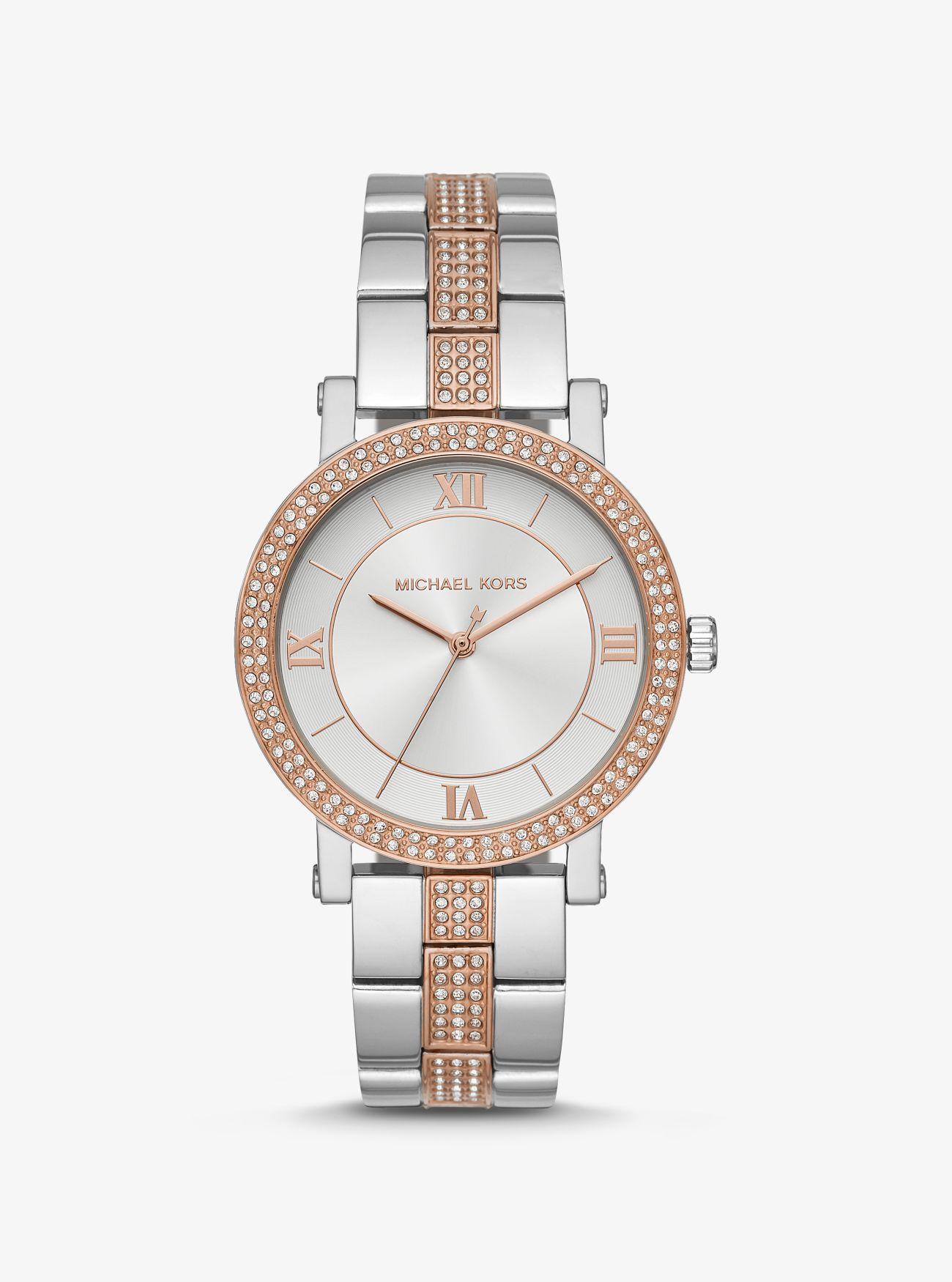 Michael Kors Norie Pave Two-tone Watch 