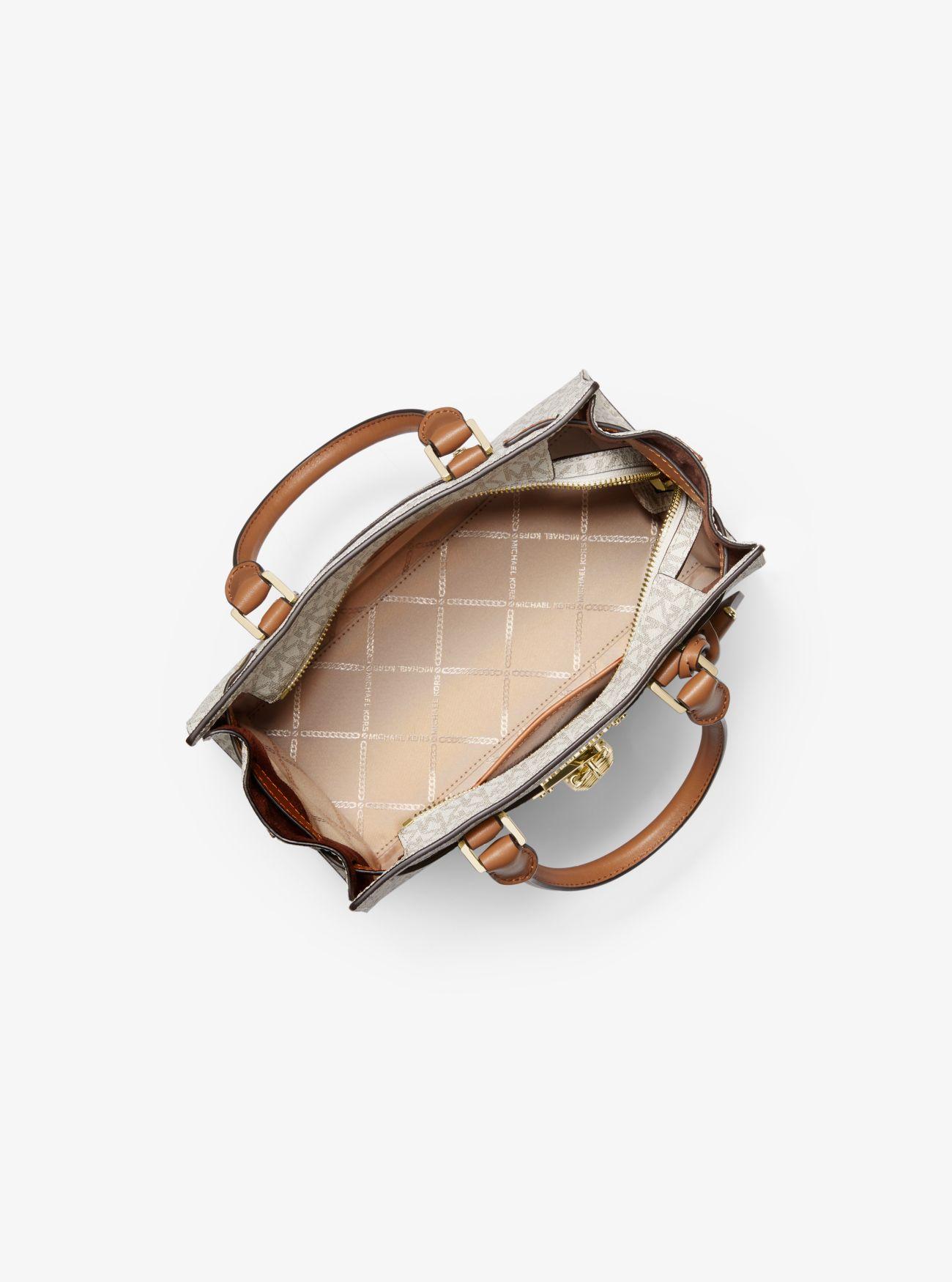 Michael Kors Nouveau Hamilton Small Logo And Leather Satchel Lyst UK
