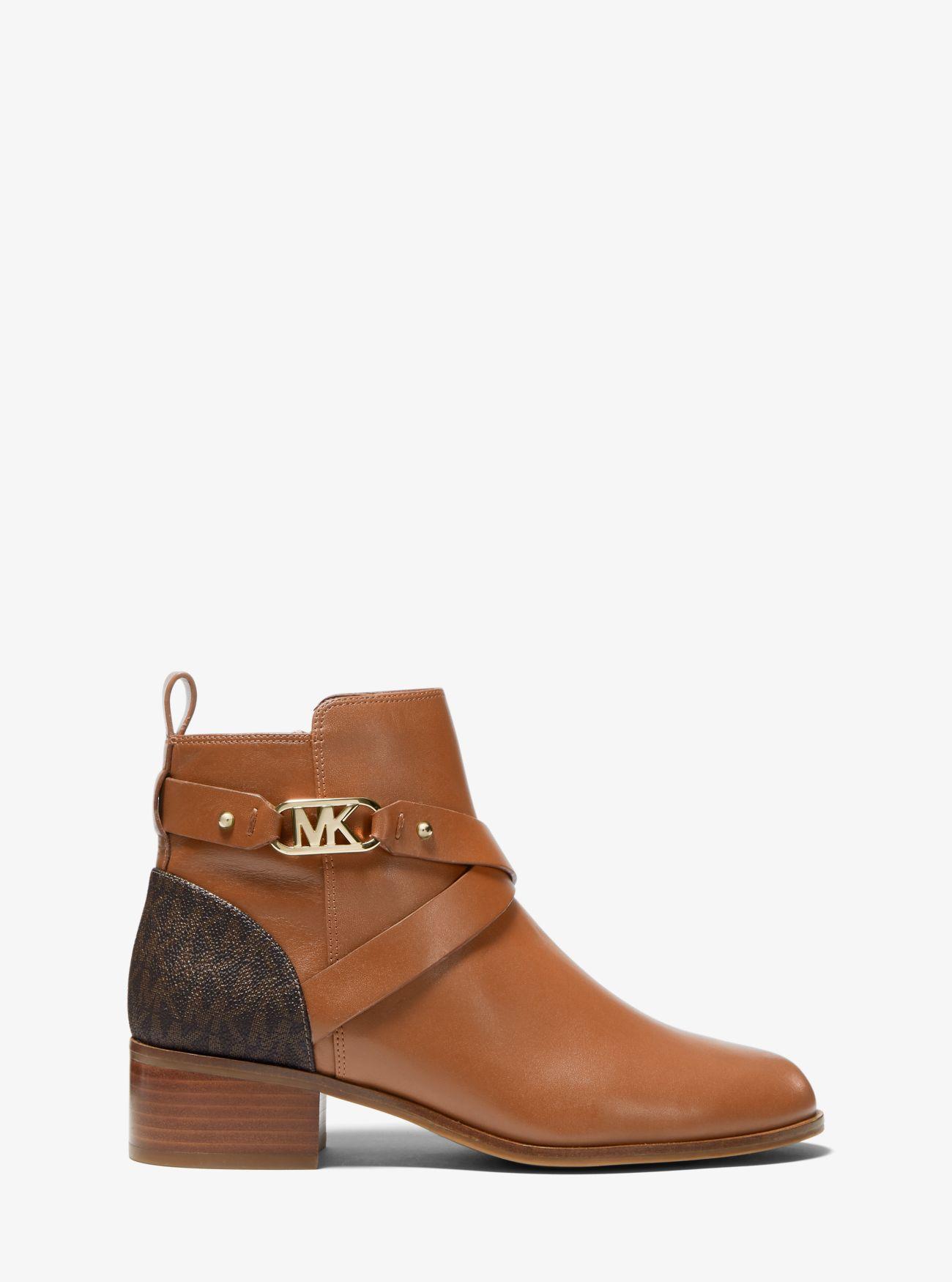 Michael Kors Kincaid Leather Ankle Boot in Brown - Lyst