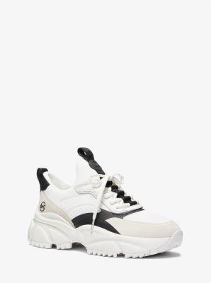 MICHAEL KORS DARIUS ホワイト スニーカー Michael Kors Darius Mixed-Media Trainer in White for Men | Lyst