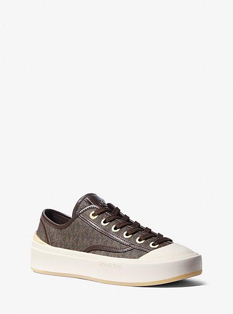 MICHAEL Michael Kors Jude Signature Logo Sneaker in White | Lyst display picture 1