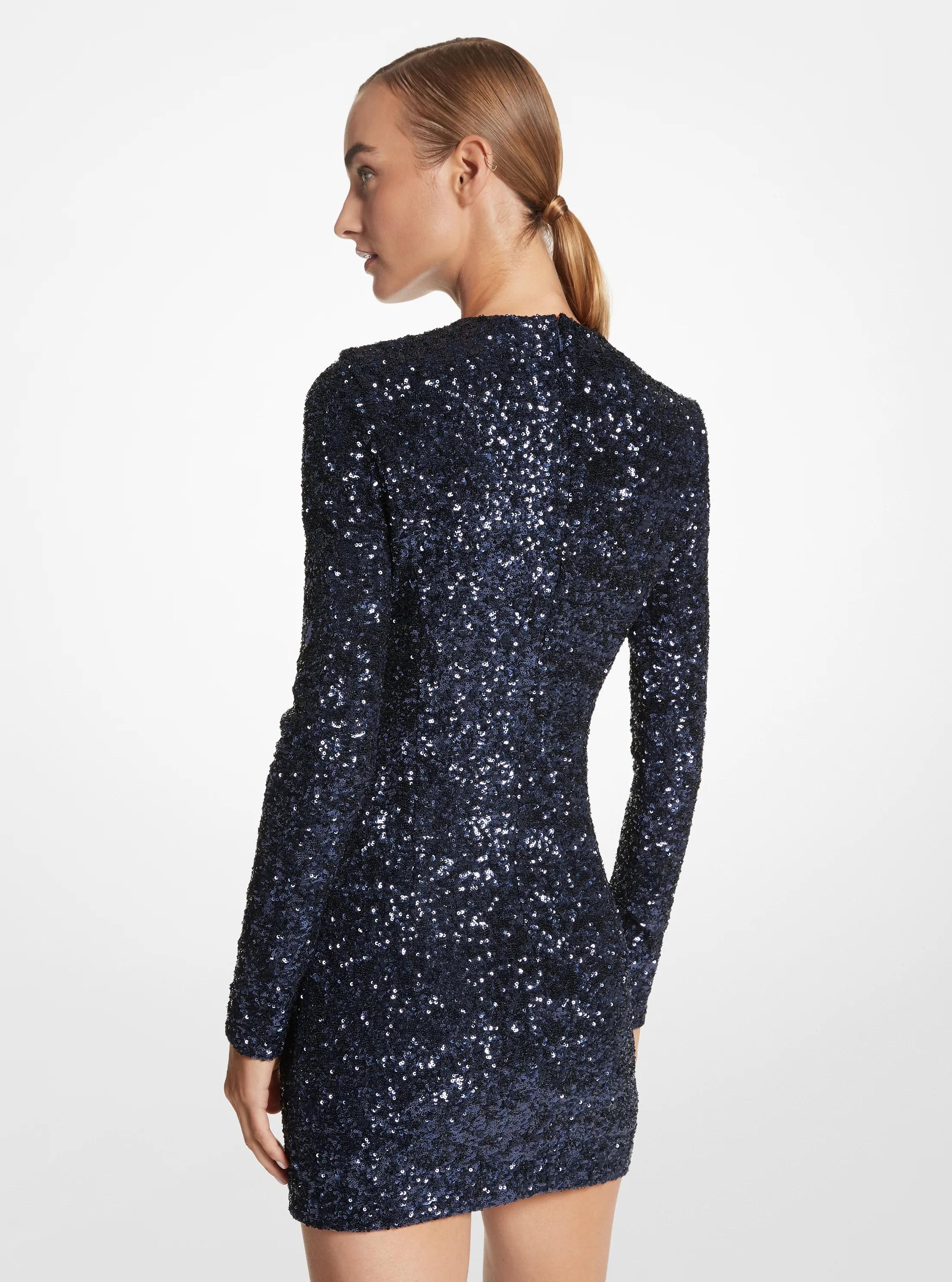 michael kors blue sequin dress Michael Kors Collection