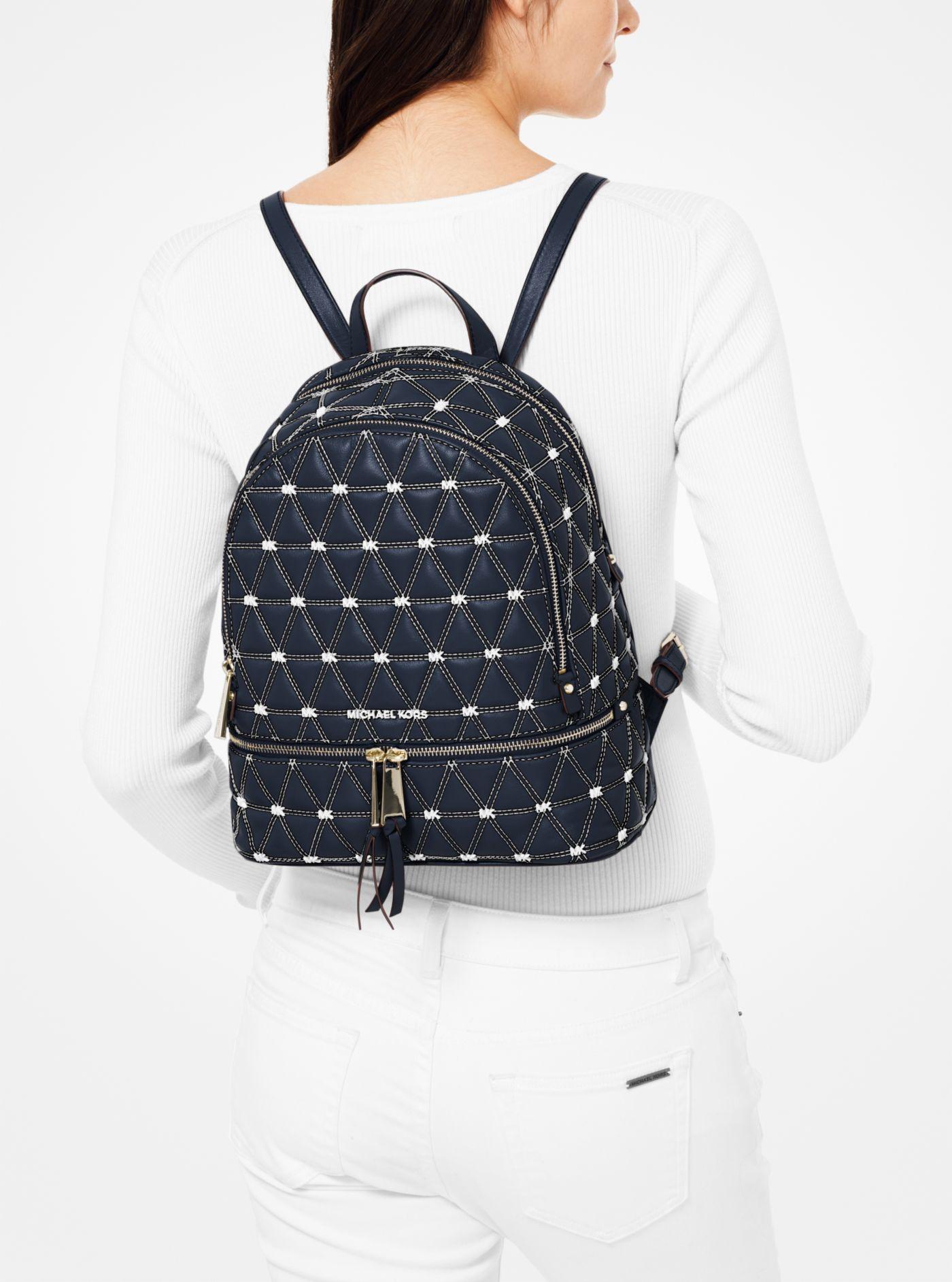 Rhea Medium Quilted Leather Backpack | Online museusolsona.cat