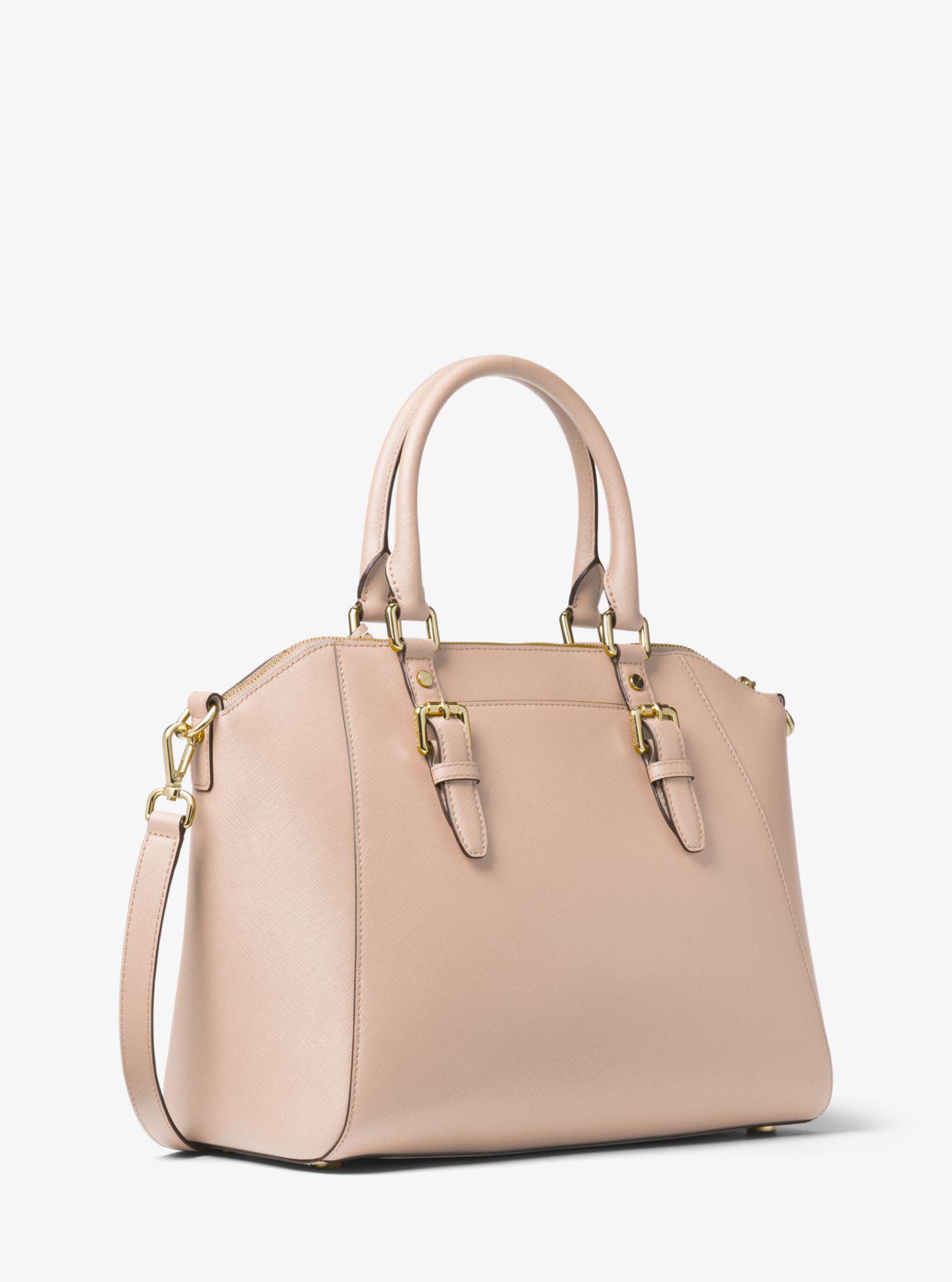 ciara large saffiano leather satchel