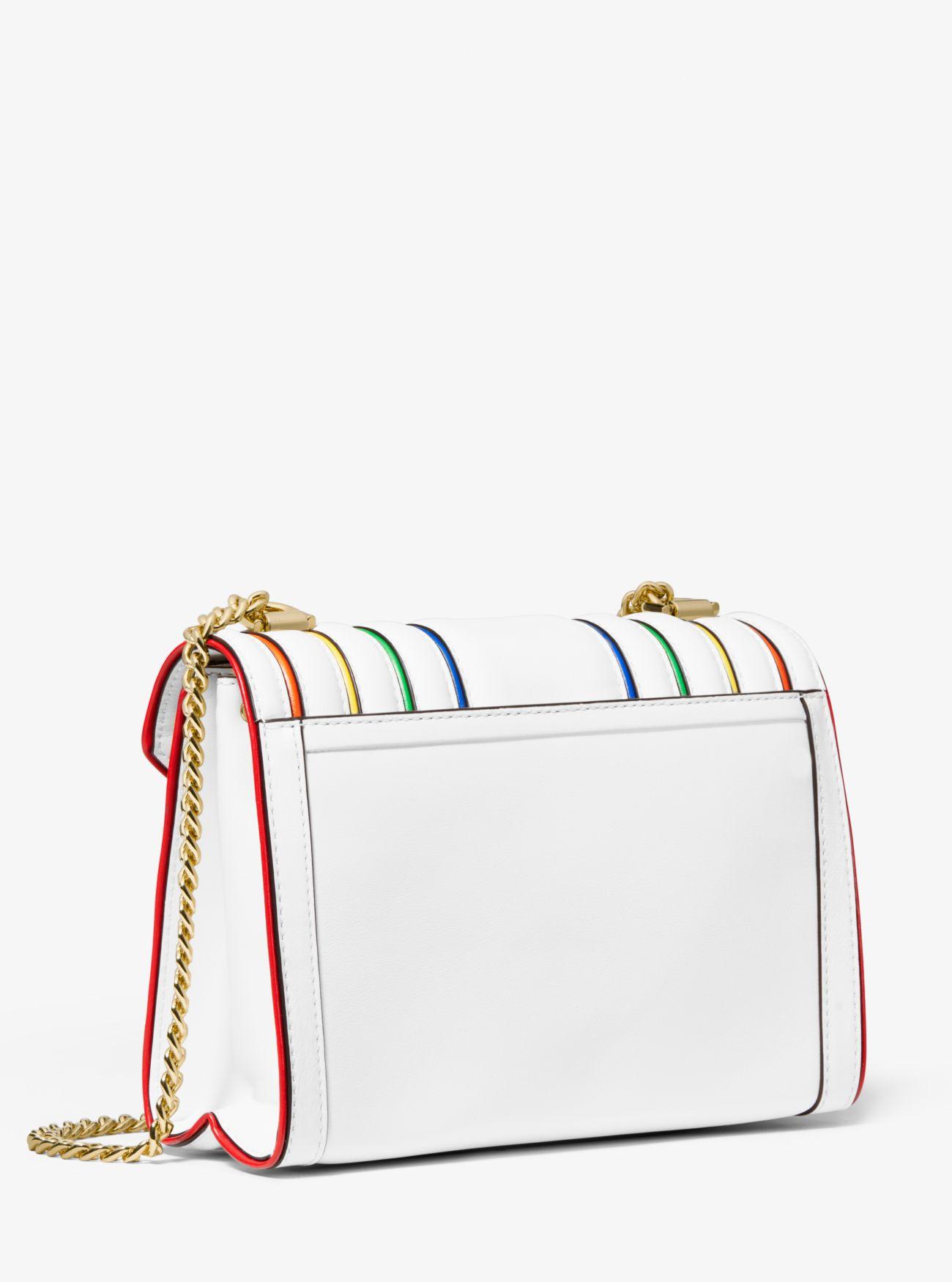 Borsa A Spalla Whitney Grande Convertibile In Pelle Trapuntata Decoro  ArcobalenoMichael Kors in Pelle di colore Bianco | Lyst