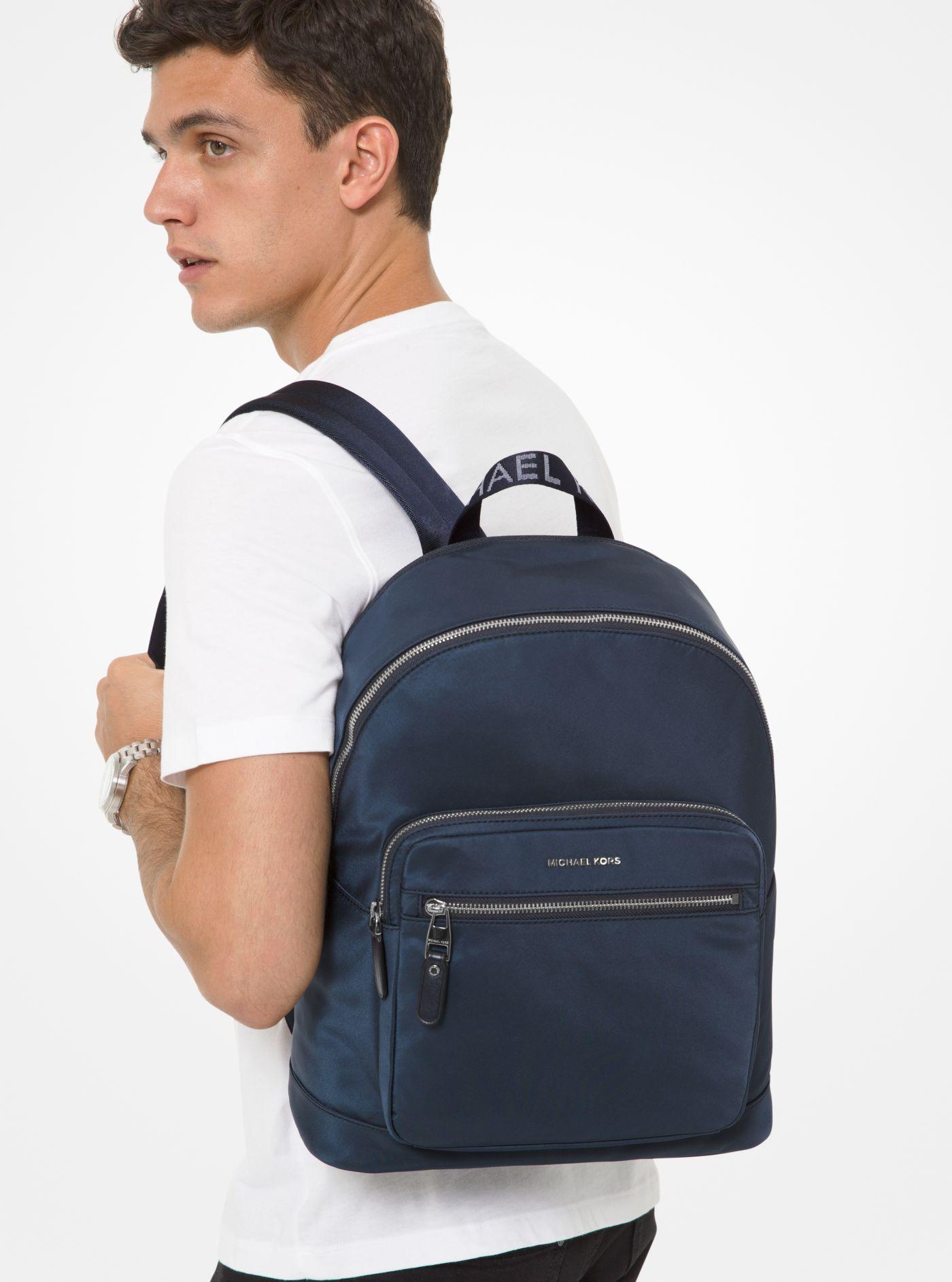 Blue nylon backpack Clearance