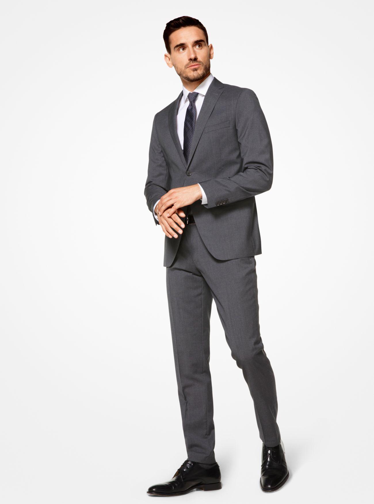 Traje Slim-Fit De Sarga Michael Kors de Lana de color Gris para hombre |  Lyst