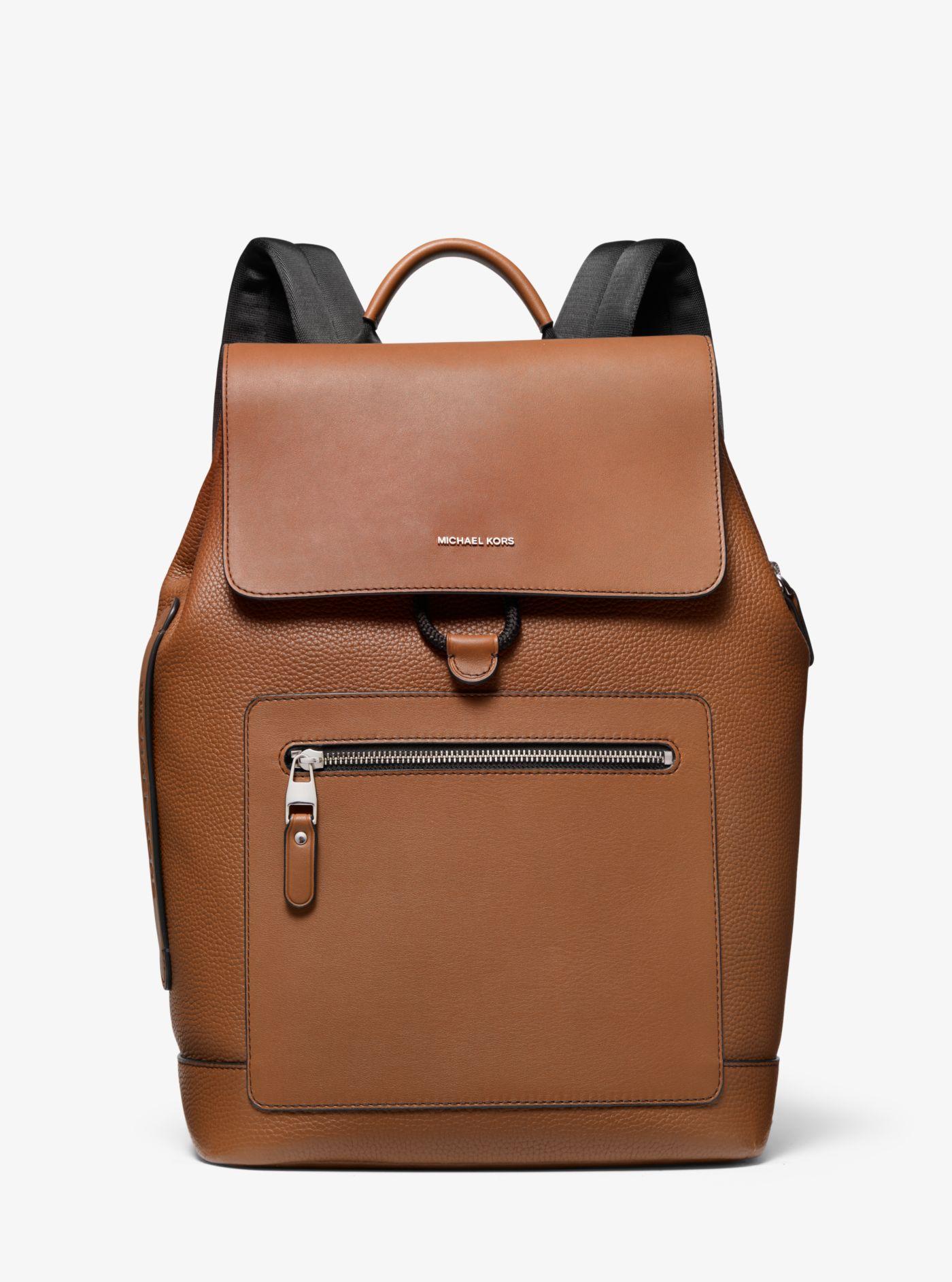 Michael Kors Synthetic Hudson Pebbled Leather Backpack for Men - Lyst