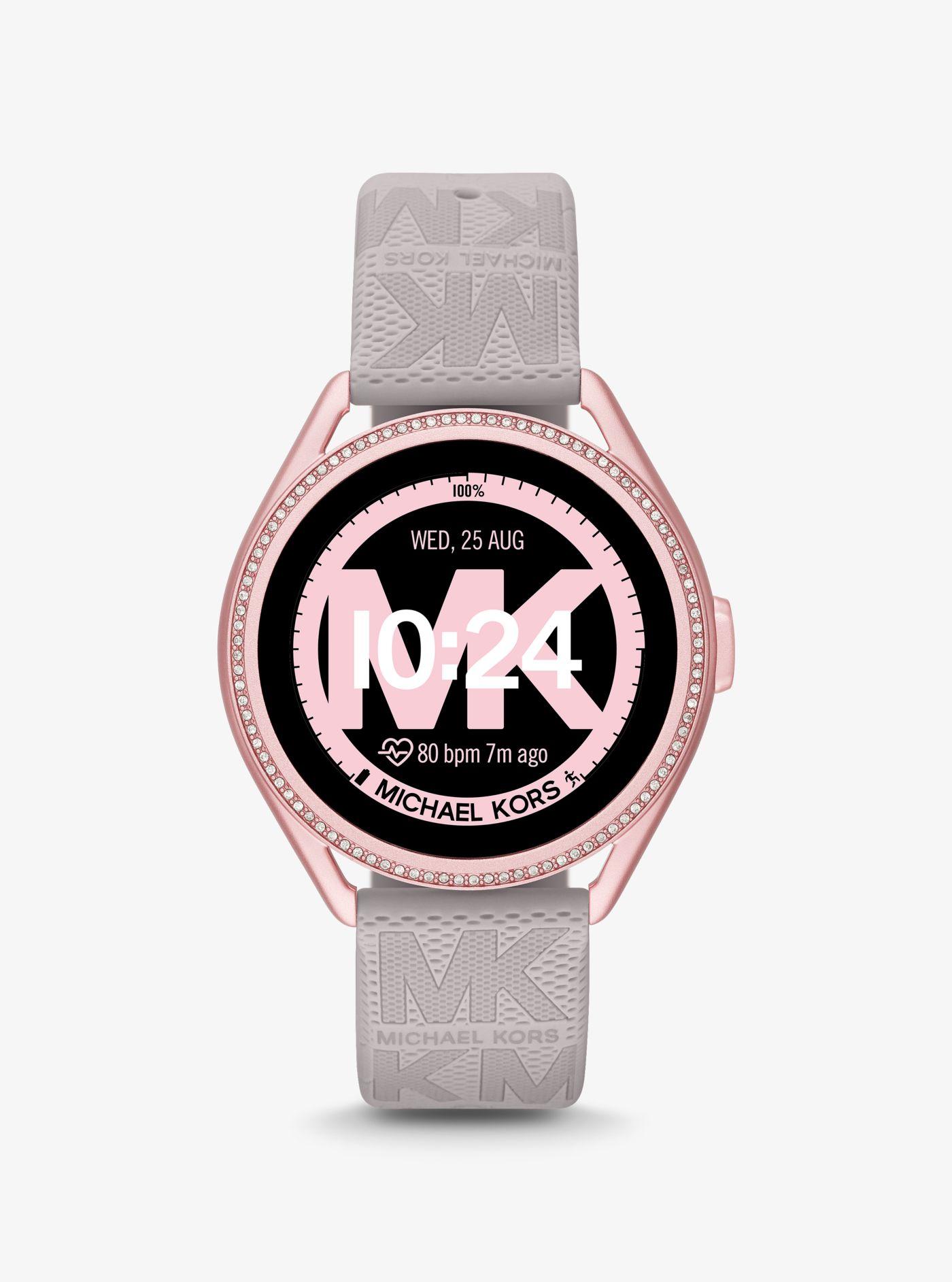 Michael Kors Access Gen 5e Mkgo Gray Rubber Smartwatch 43mm | Lyst